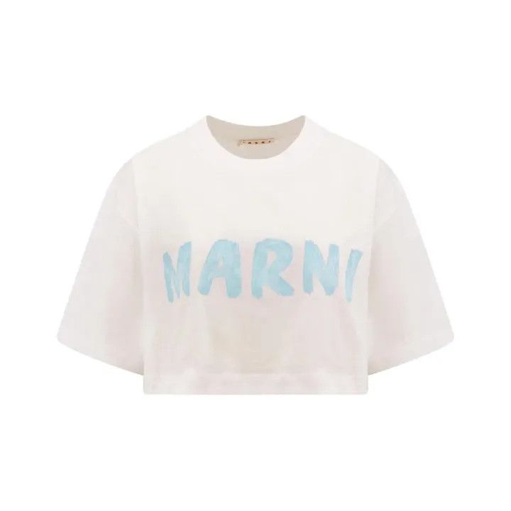 Marni Marni SS24 Letter Print Cropped T-Shirt Size M / US 6-8 / IT 42-44 - 1 Thumbnail