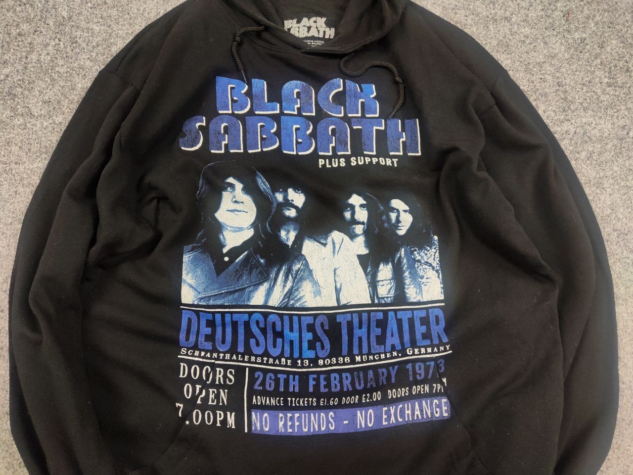 Black Sabbath Black Sabbath plus support Vintage Band Logo Black Hoodie Size US M / EU 48-50 / 2 - 4 Thumbnail