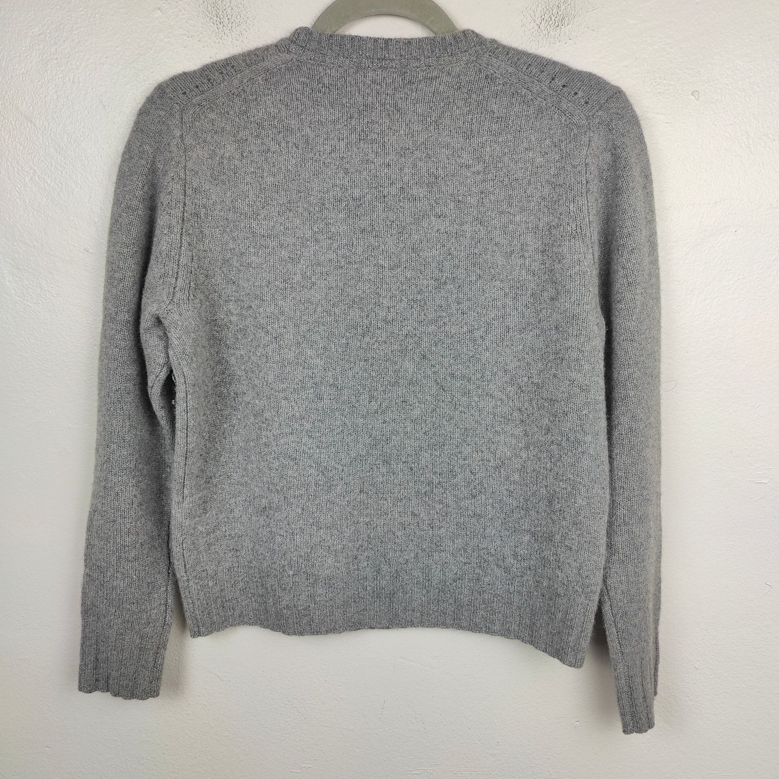Other JUD Cashmere Wool Sweater Womens Large Gray Hand Knit Size L / US 10 / IT 46 - 4 Thumbnail