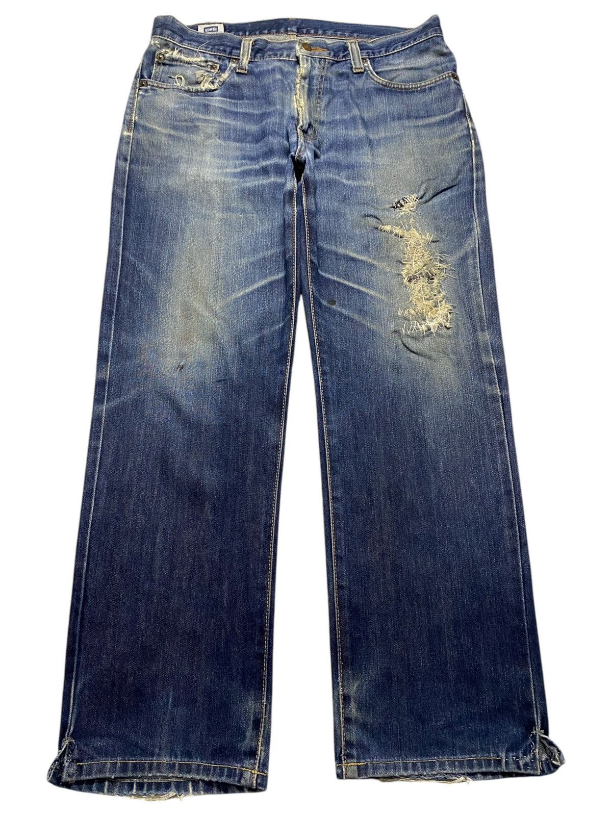 Edwin Japan Edwin International Basic Blue Wash Loose Jeans Size US 35 - 1 Thumbnail