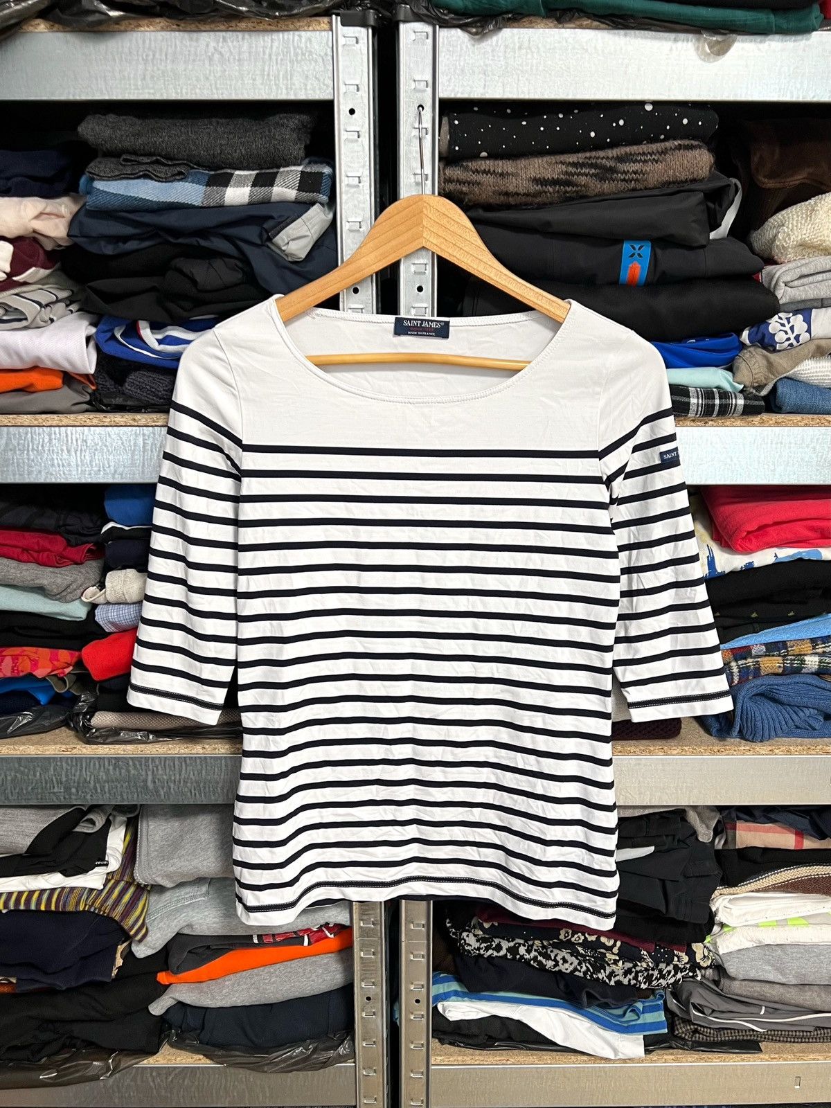 Saint James Asap Rocky Saint James Striped 3/4 Sleeve T-Shirt M Pullover Size M / US 6-8 / IT 42-44 - 1 Thumbnail