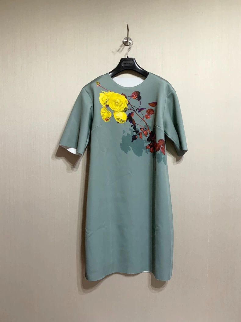 Dries Van Noten Dries Van Noten size:38 Green garden print dress Size M / US 6-8 / IT 42-44 - 2 Thumbnail