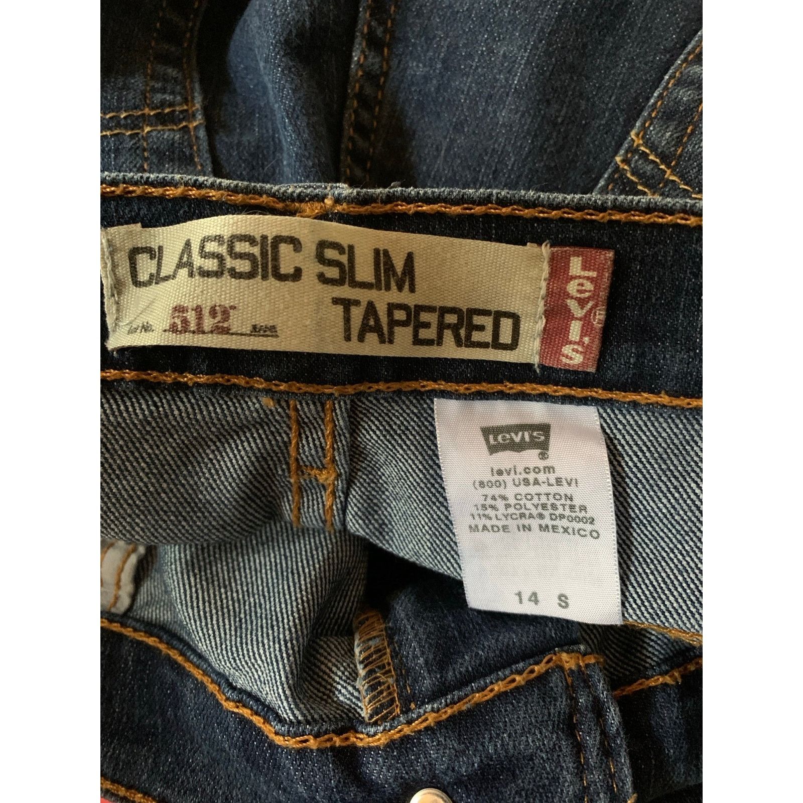 Levi's Levi 512 Women's Size 14S Jeans Slim Tapered Leg Hi Waist Size 32" / US 10 / IT 46 - 5 Thumbnail