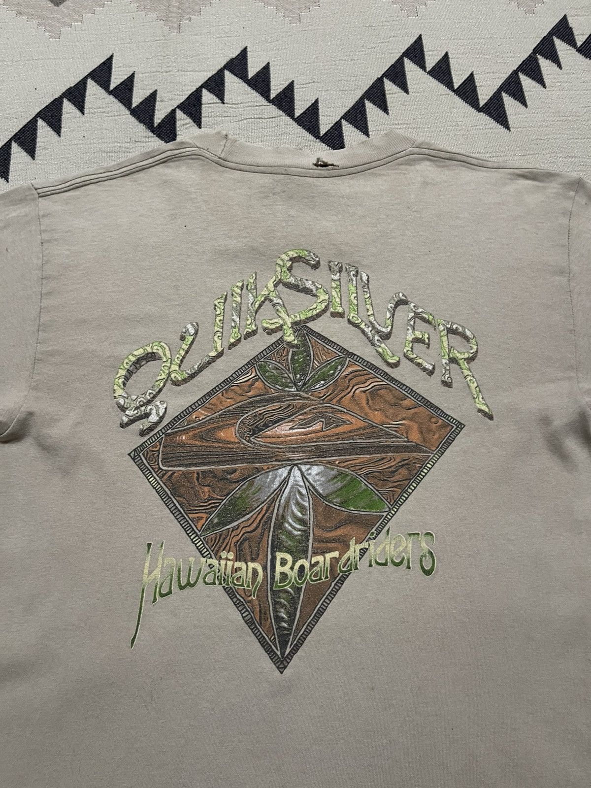 Quiksilver 1990s QUICKSILVER “HAWAIIAN BOARDRIDERS” SUNFADED DISTRESSED Size US S / EU 44-46 / 1 - 6 Thumbnail