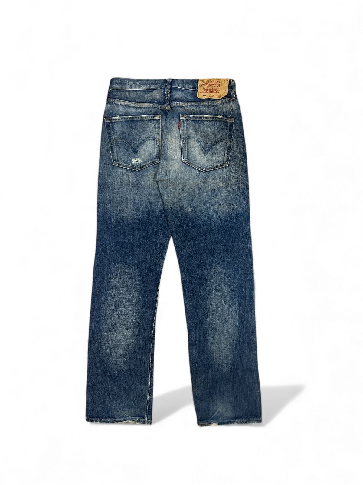 Levi's Vintage Clothing 👖 Vintage Levi's 501 Distressed Denim Jeans Japanese Release Size US 32 / EU 48 - 4 Thumbnail