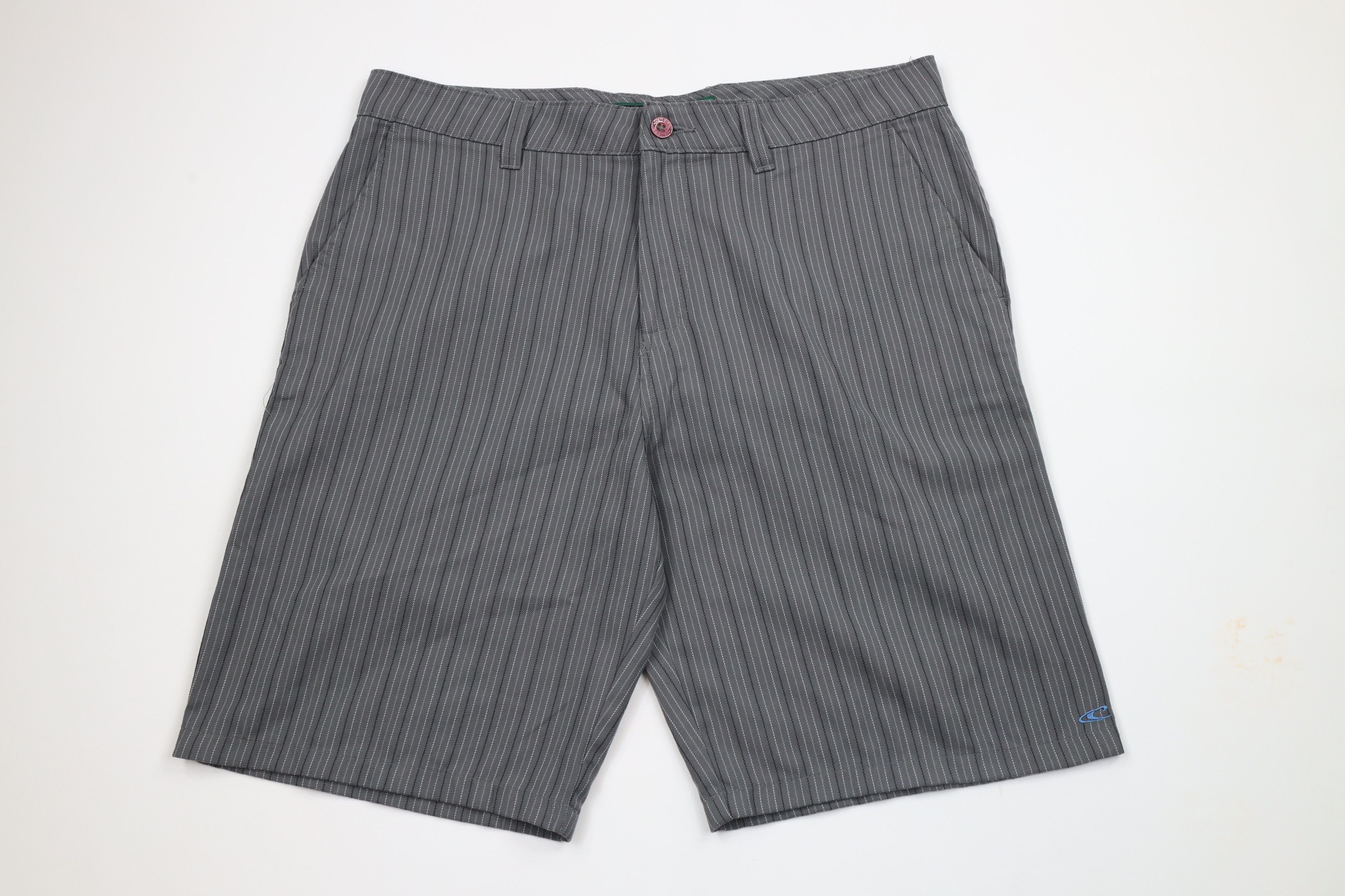 O'Neill × Vintage Vintage O'Neill Surfing Faded Striped Baggy Fit Shorts Gray Size US 36 / EU 52 - 1 Thumbnail