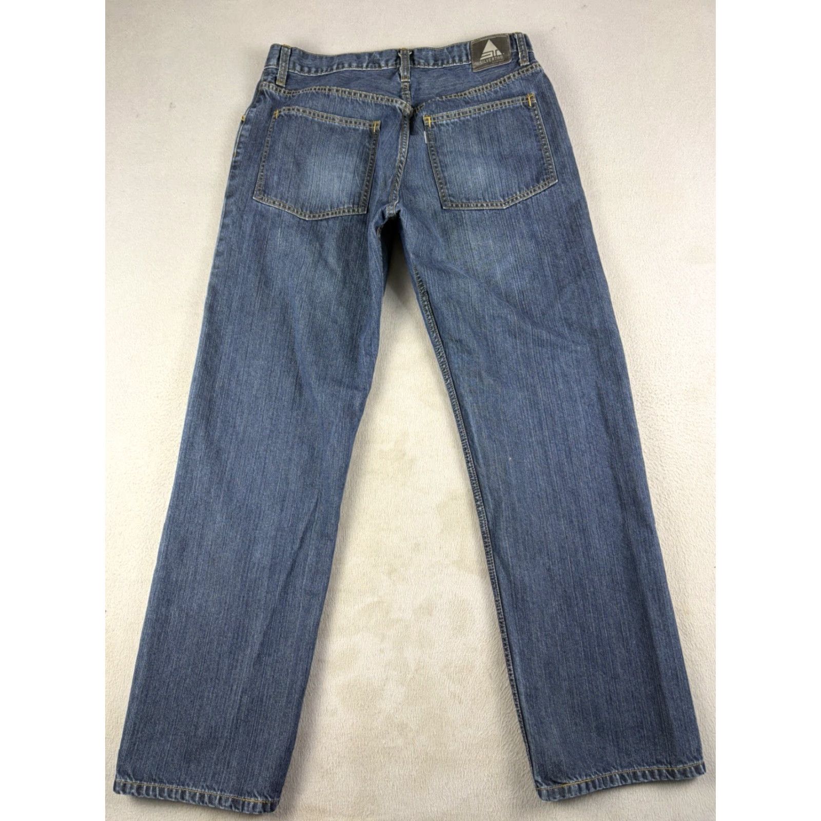 Denime VINTAGE Levi’s Silvertab Jeans Men’s 36x31 Blue Denim Relaxed Fit 90s Y2k Denim Jeans Mens Size US 36 / EU 52 - 3 Thumbnail