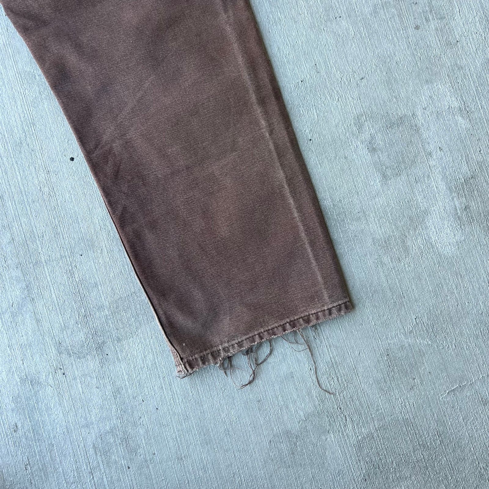 Carhartt × Vintage Carhartt brown faded double knee work wear carpenter pants Size US 31 - 9 Thumbnail