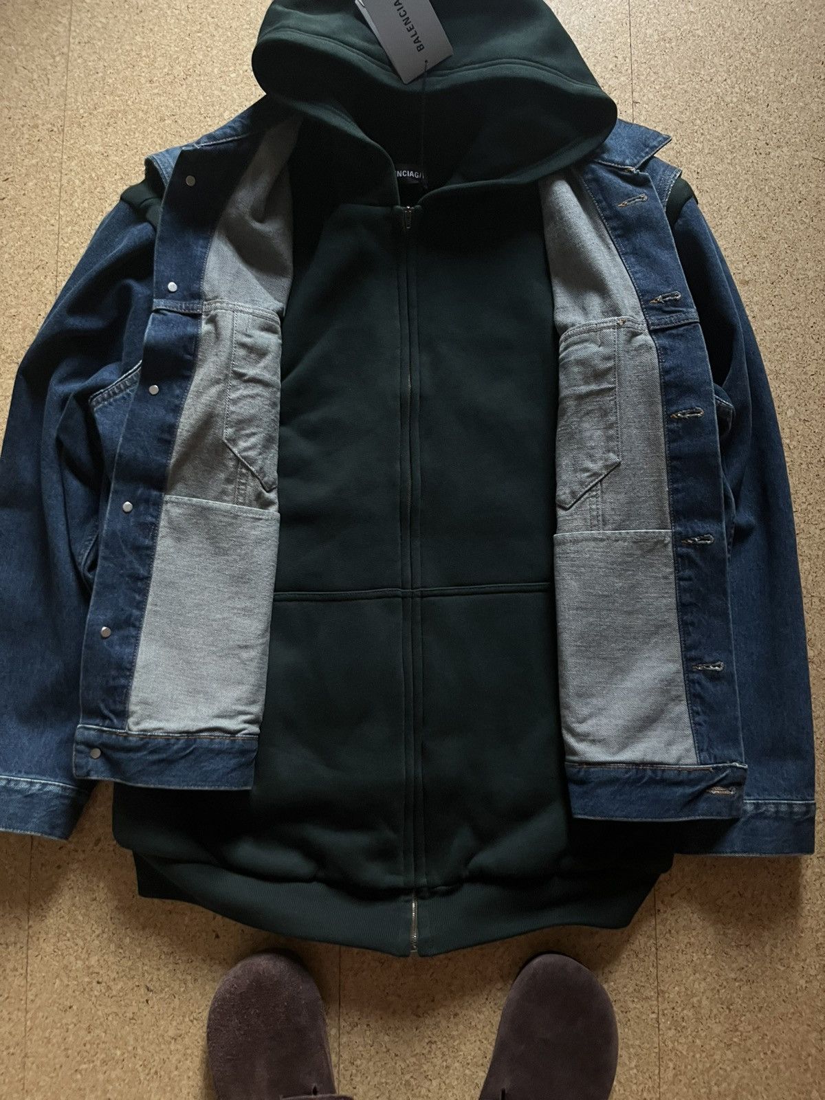 Balenciaga *[Balenciaga] Balenciaga 18AW Twin Set Jeansjacke Mehrlagig Size US L / EU 52-54 / 3 - 5 Thumbnail