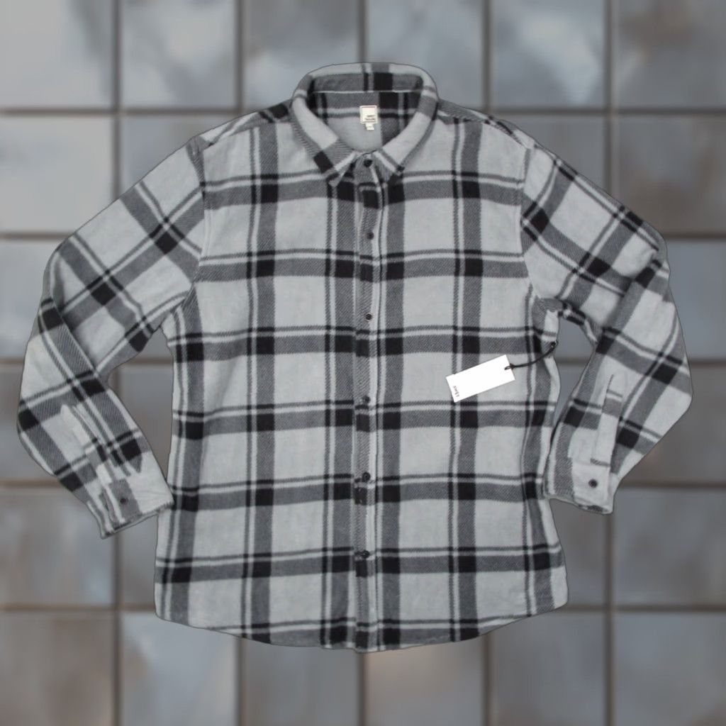 Vintage VINTAGE Swet Tailor Shirt Mens 2XL Gray Plaid Long Sleeve Button-Up Fleece Wool? (Wait) Size US XXL / EU 58 / 5 - 1 Thumbnail