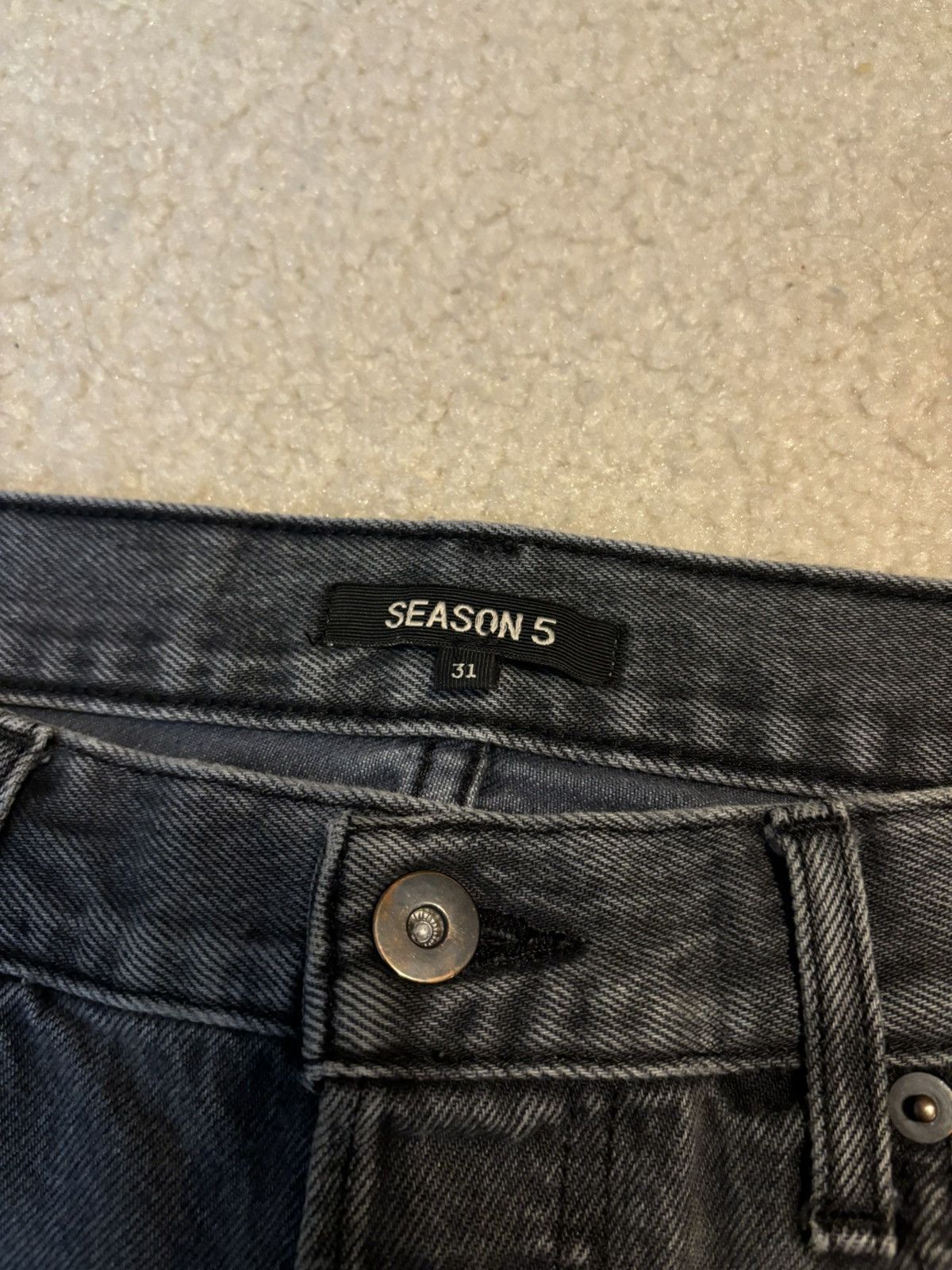 Kanye West Yeezy Season 5 Denim Jeans Black Size US 31 - 3 Thumbnail