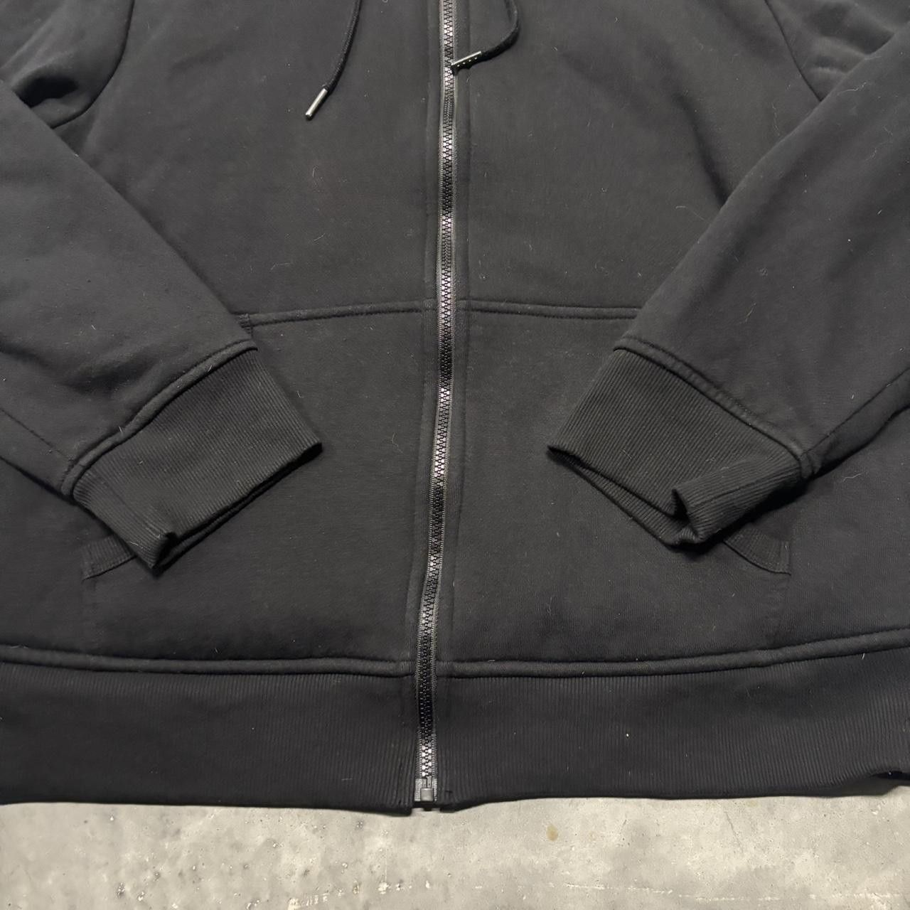 Japanese Brand × Vintage Crazy Vintage Y2K/2000s Black Blank Soft Sherpa Fur Lined Essential Zip Up Hoodie! Size US L / EU 52-54 / 3 - 5 Thumbnail