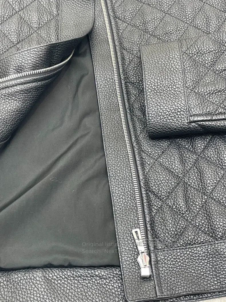 Hermes Hermes Quilted Pattern Lamb Leather Jacket Size XXS / US 00 / IT 34 - 3 Thumbnail