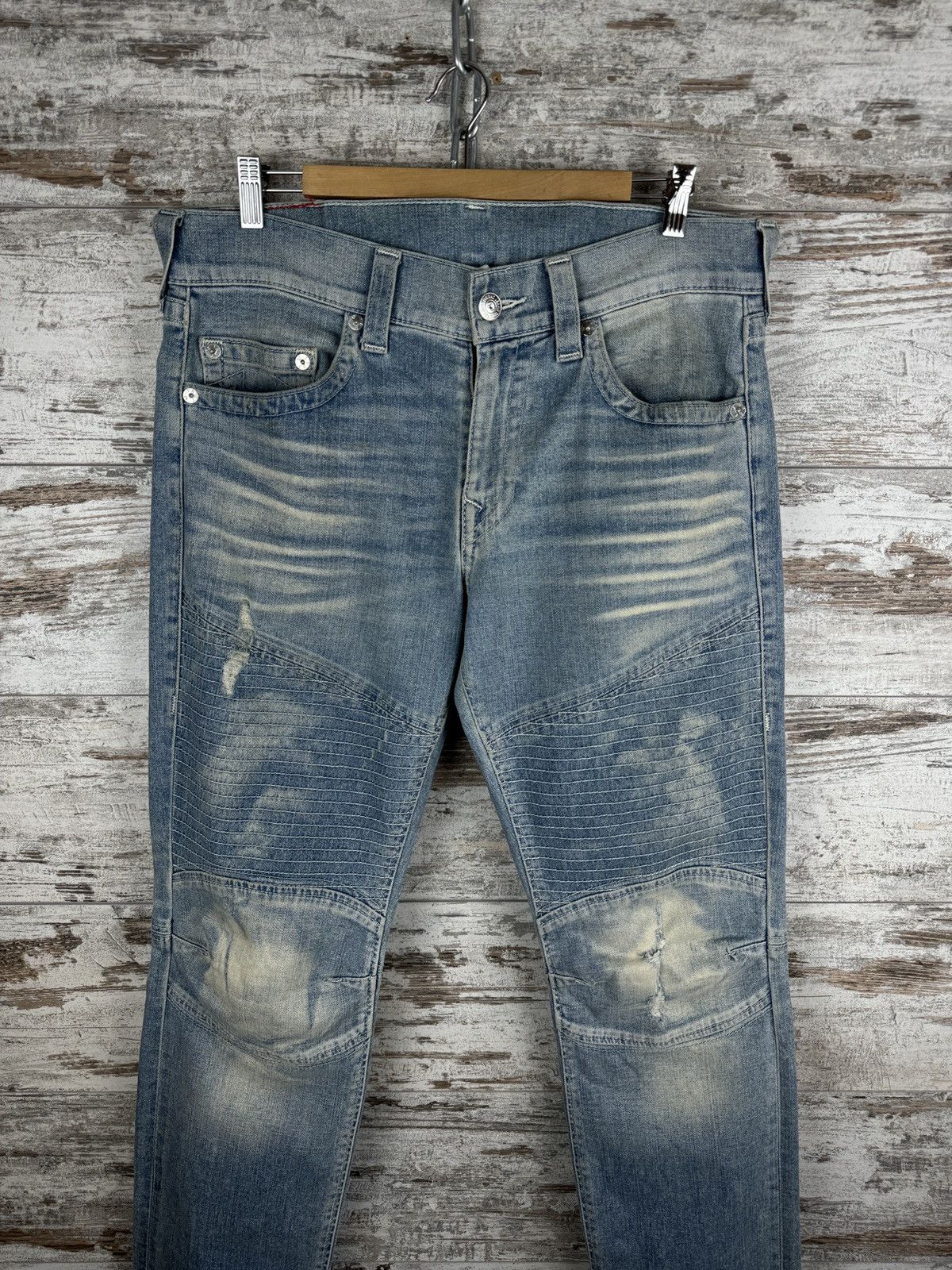Japanese Brand × True Religion Mens True Religion SKINNY MOTO NATURAL SN jeans denim y2k Size US 33 - 3 Thumbnail