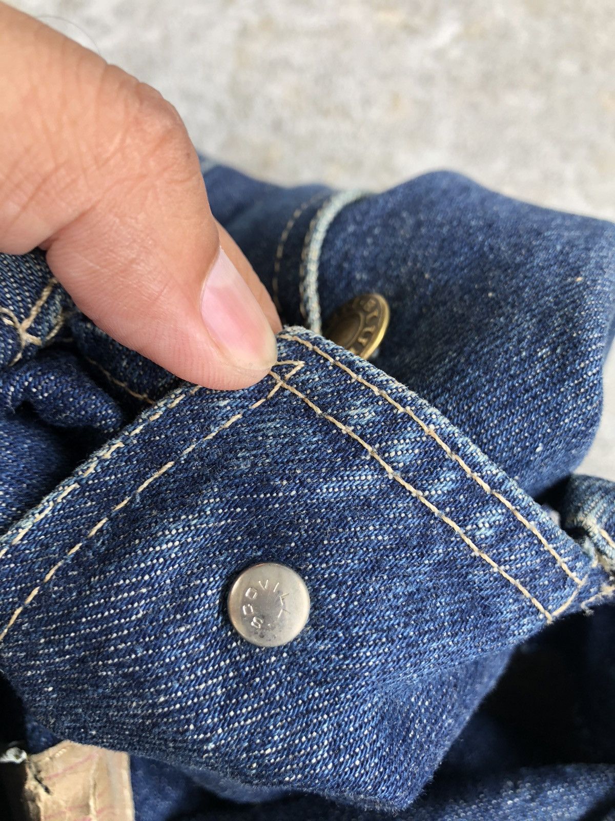 Vintage Vintage 70s Blues Union Chore Jacket Distressed Denim Size US L / EU 52-54 / 3 - 18 Thumbnail