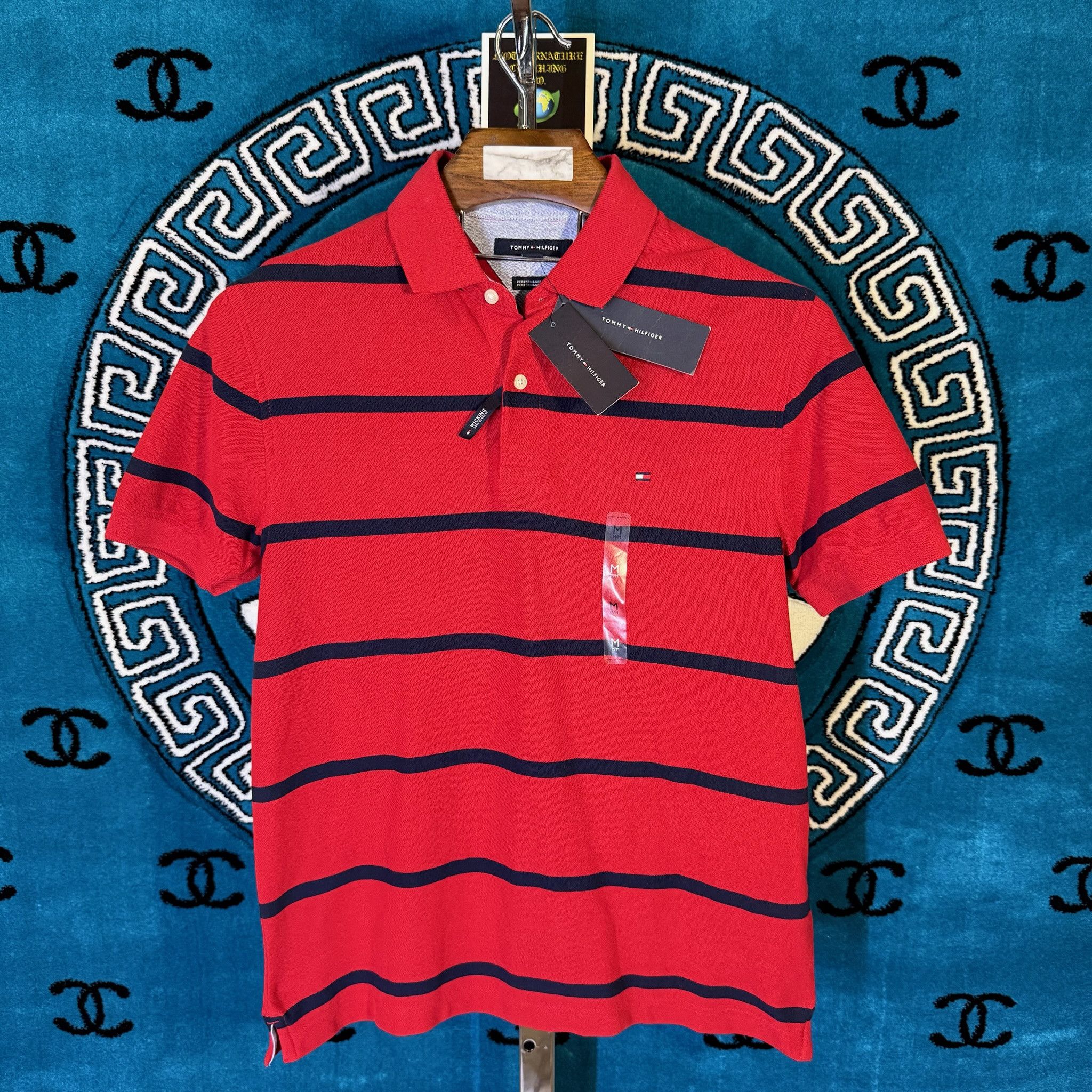 Tommy Hilfiger NEW STRIPED MOTIF S/S POLO Size US M / EU 48-50 / 2 - 1 Preview