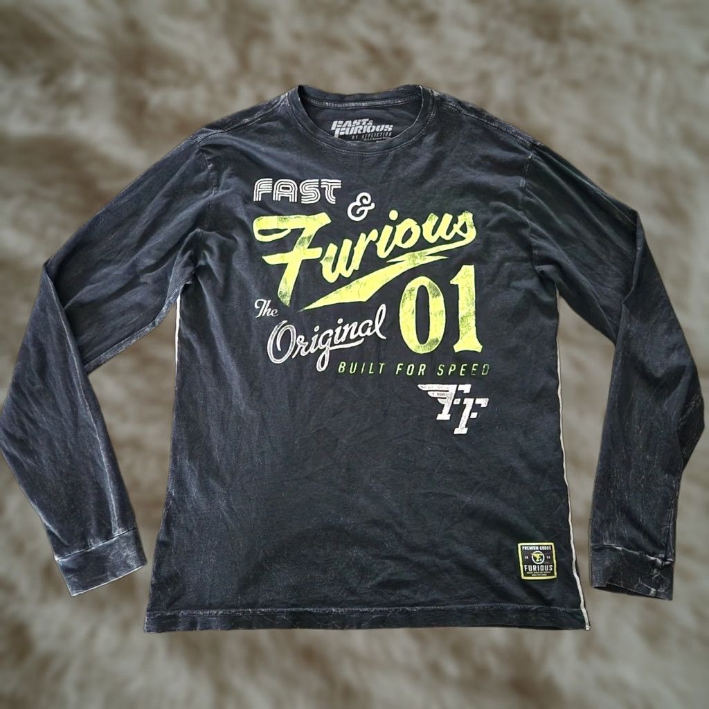Affliction Affliction X Fast & Furious LA T Shirt Long Sleeve Men Large Distressed Black T-Shirt L Mens Black Size US L / EU 52-54 / 3 - 1 Thumbnail