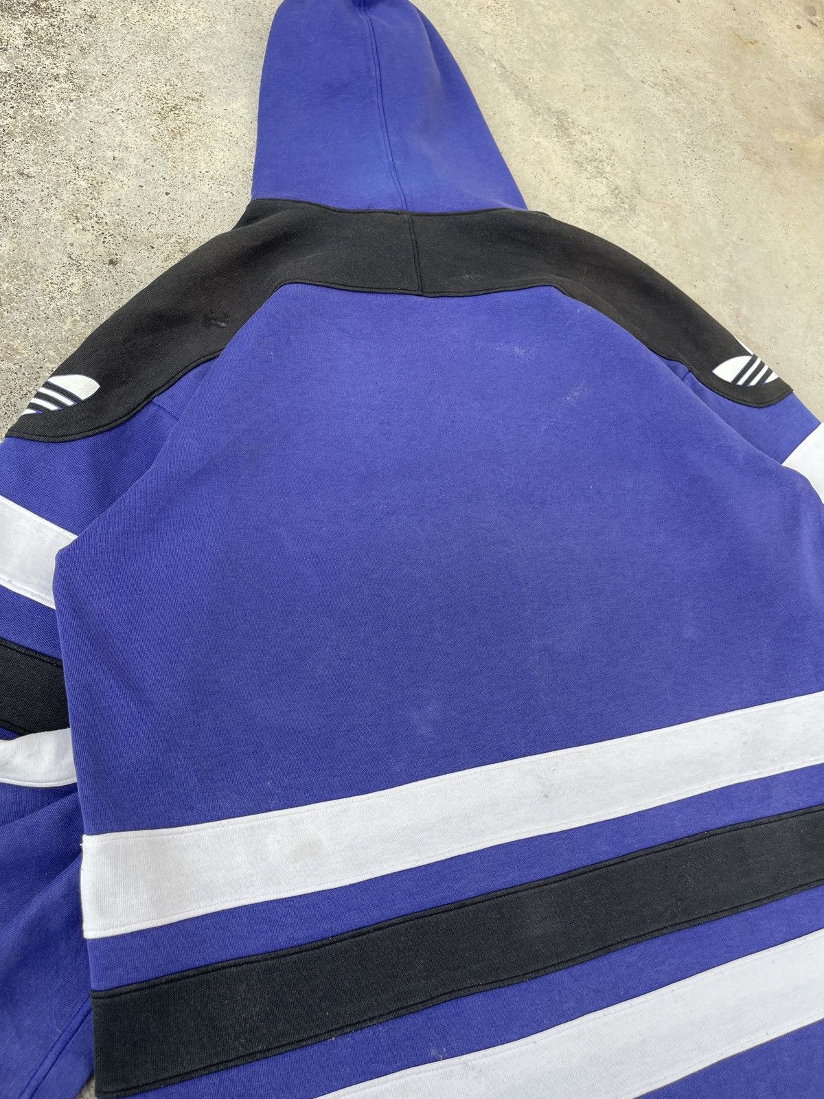 Vintage 90s Adidas Big Logo Three Stripes Hoodie