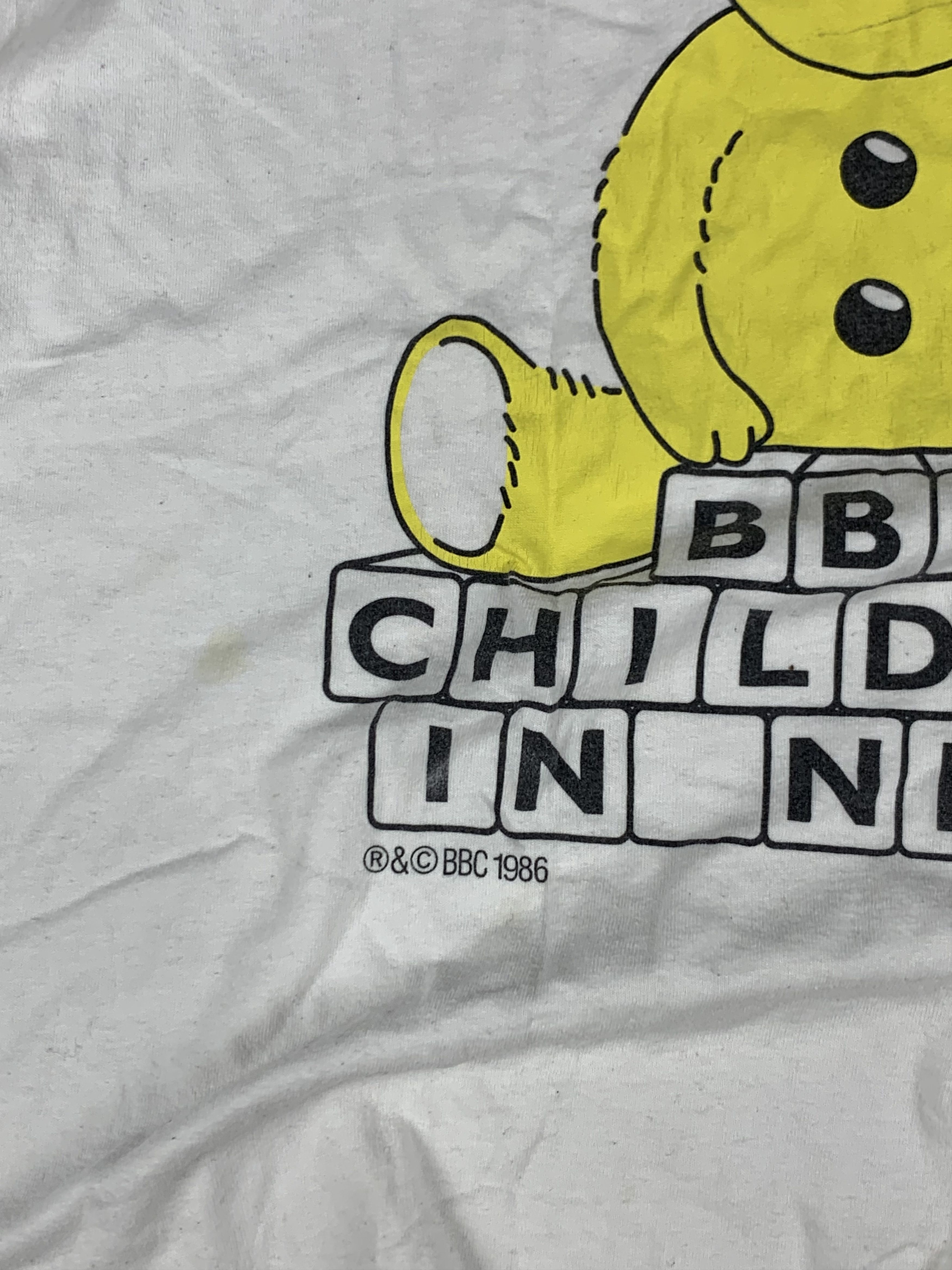 Vintage Vintage BBC Childrens in Need 1985 T-Shirt Size L Size US L / EU 52-54 / 3 - 5 Thumbnail