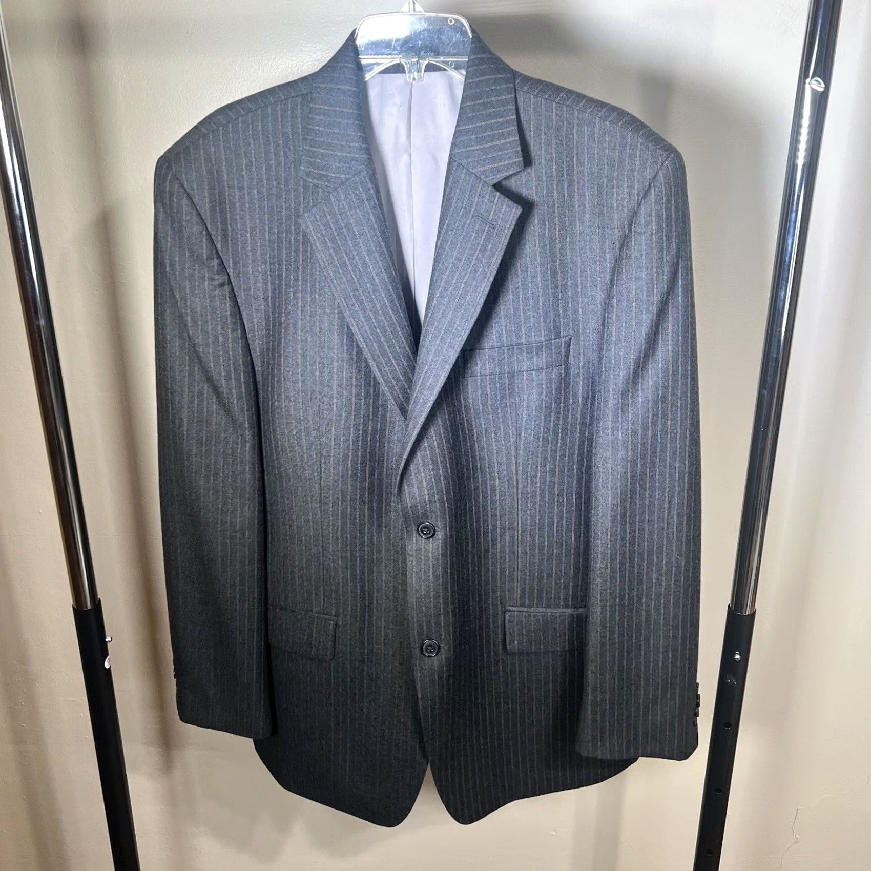 Michael Kors Michael Kors Blazer Mens 42R Wool 2 Piece Gray 42 Regular Mens Slip Size 42R - 2 Thumbnail
