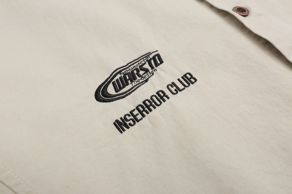 Japanese Brand × Vintage Men's embroidered letter patchwork loose casual work shirt Size US M / EU 48-50 / 2 - 5 Thumbnail