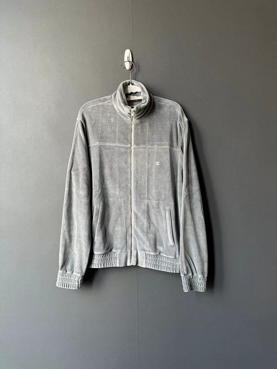 Celine celine ice blue velvet zip jacket Size US L / EU 52-54 / 3 - 1 Thumbnail