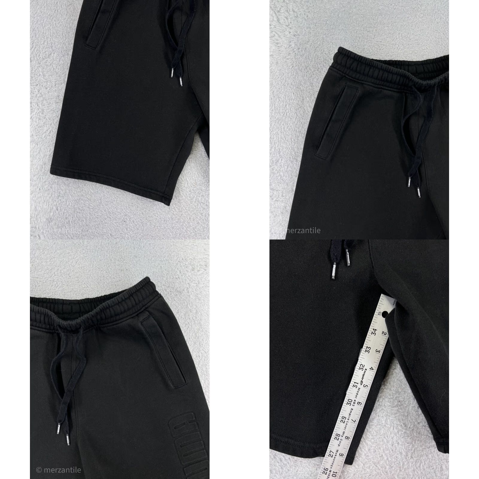 Puma Puma Shorts Womens Small Black Running Gym 100% Cotton Athletic Logo Shirt - Womens Athletic Shorts Black 90s? Size 28" / US 6 / IT 42 - 8 Thumbnail