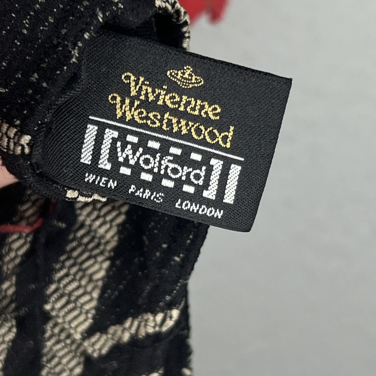 Designer × Vivienne Westwood × Wolford Vivienne Westwood x Wolford Bodysuit 2002 String Black Red Size M / US 6-8 / IT 42-44 - 9 Thumbnail