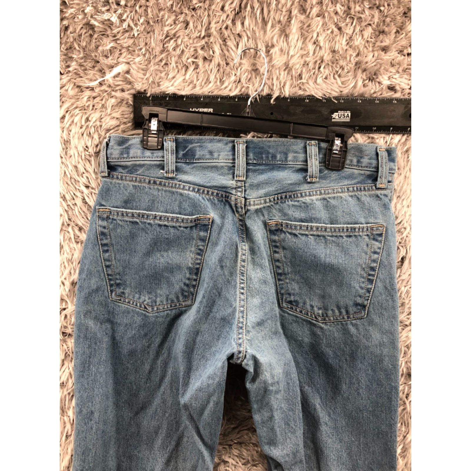 Lands' End Lands' End Jeans Mens Straight Fit 34 Regular Mid Blue 5-Pocket Denim Cotton Blend Belt Loops Inseam 36 in Wearable Modern Classic American Style Size US 34 / EU 50 - 7 Thumbnail