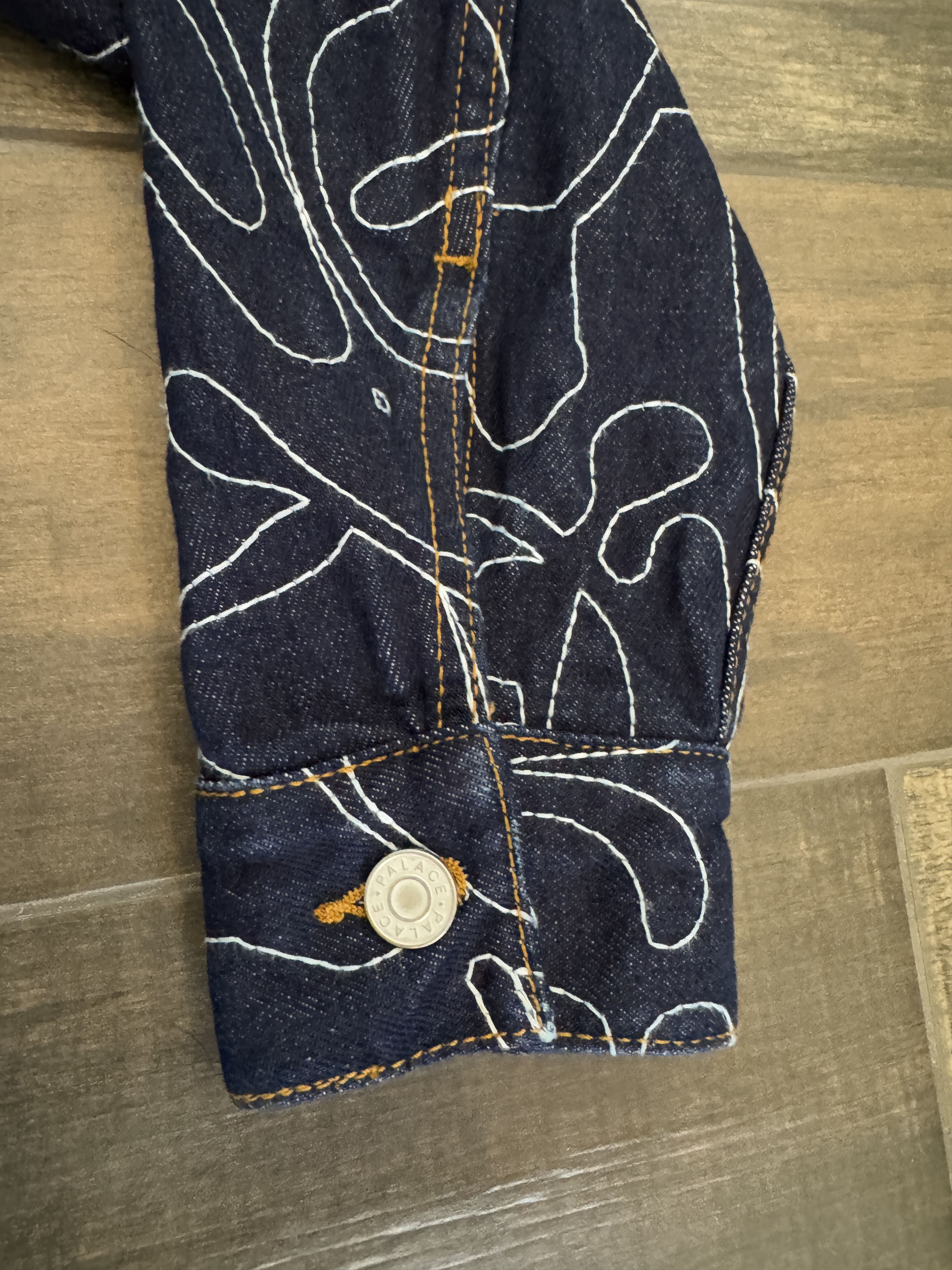 Palace Palace Splat Denim Jacket Embroidered Indigo Size US M / EU 48-50 / 2 - 6 Thumbnail