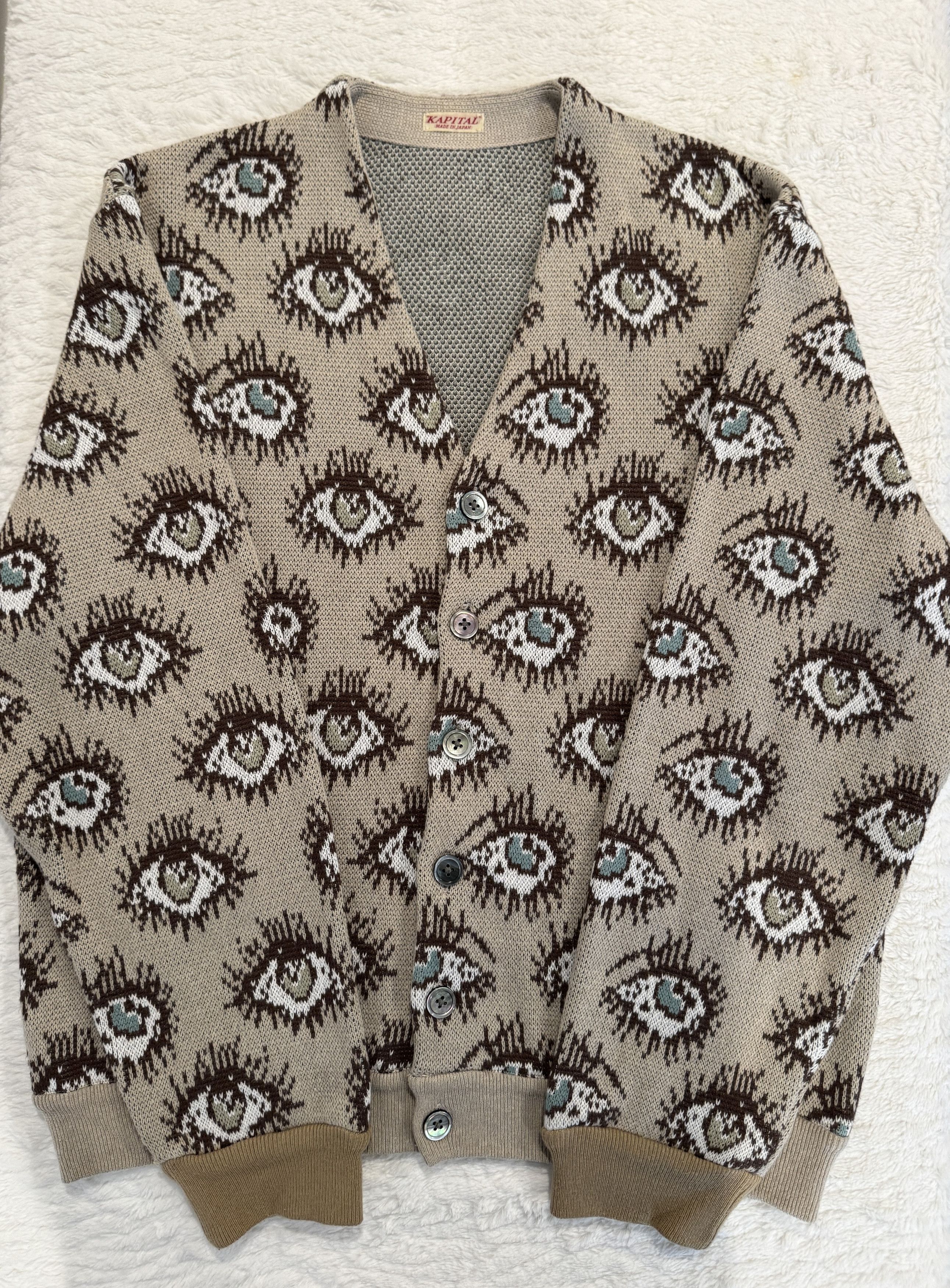 Kapital KAPITAL 8G JACQUARD KNIT SPEAKEASY CARDIGAN KINARI SZ 3 Size US L / EU 52-54 / 3 - 1 Thumbnail