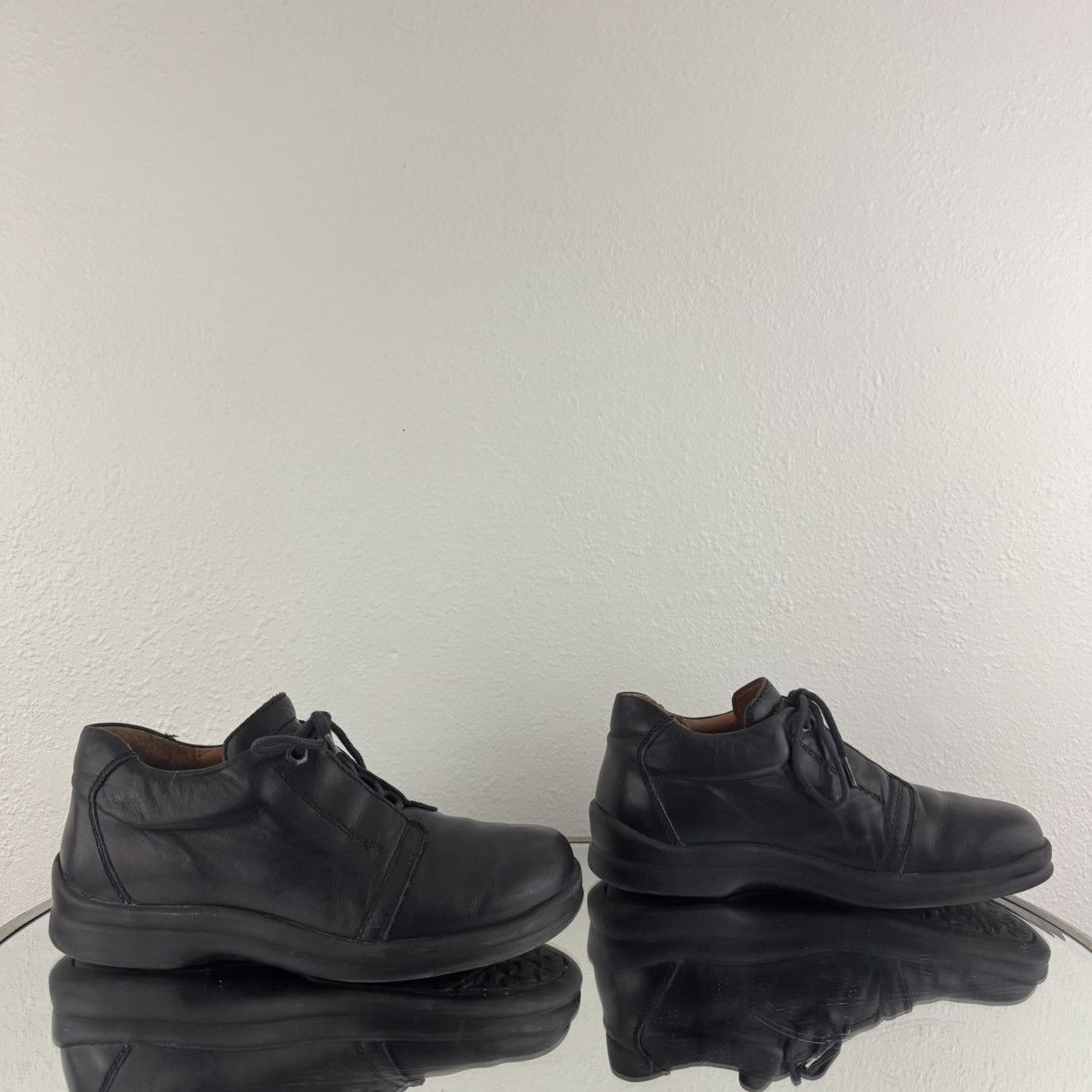 Birkenstock BIRKENSTOCK Footprints Womens Black Leather Oxford Shoes Size US 7.5 / IT 37.5 - 2 Thumbnail