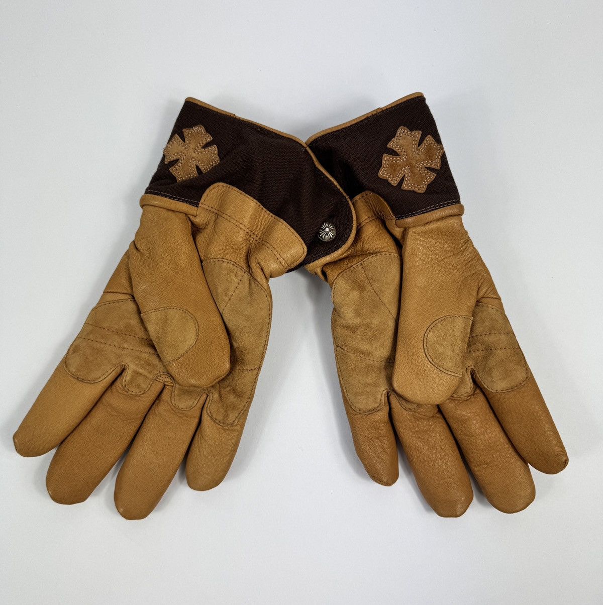 Chrome Hearts LEATHER CROSS PATCH GLOVES (RARE) L Size ONE SIZE - 8 Thumbnail