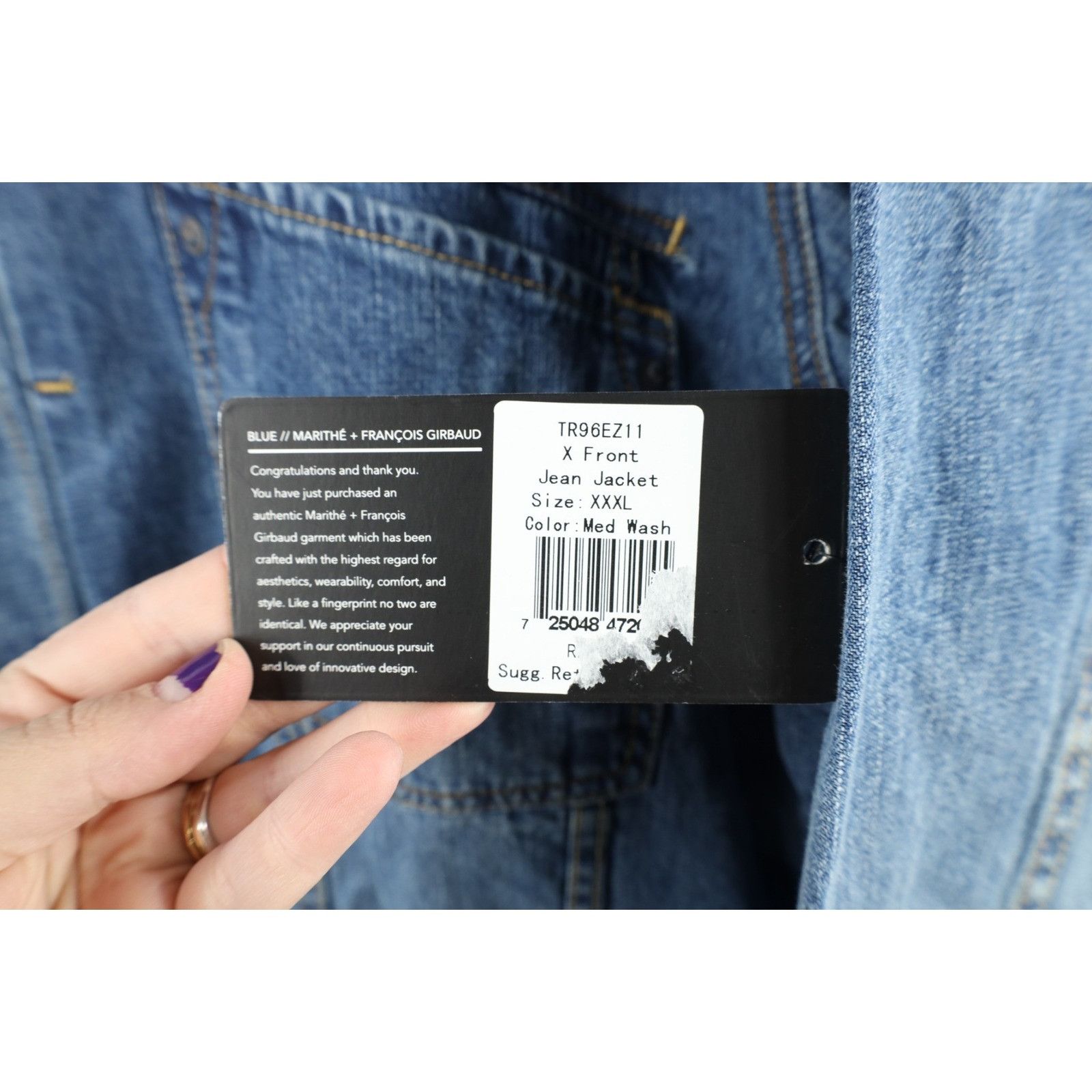 Marithe + Francois Girbaud × Vintage NOS Vintage 90s Marithe Francois Girbaud Denim Jacket 3XL Size US XXL / EU 58 / 5 - 5 Thumbnail
