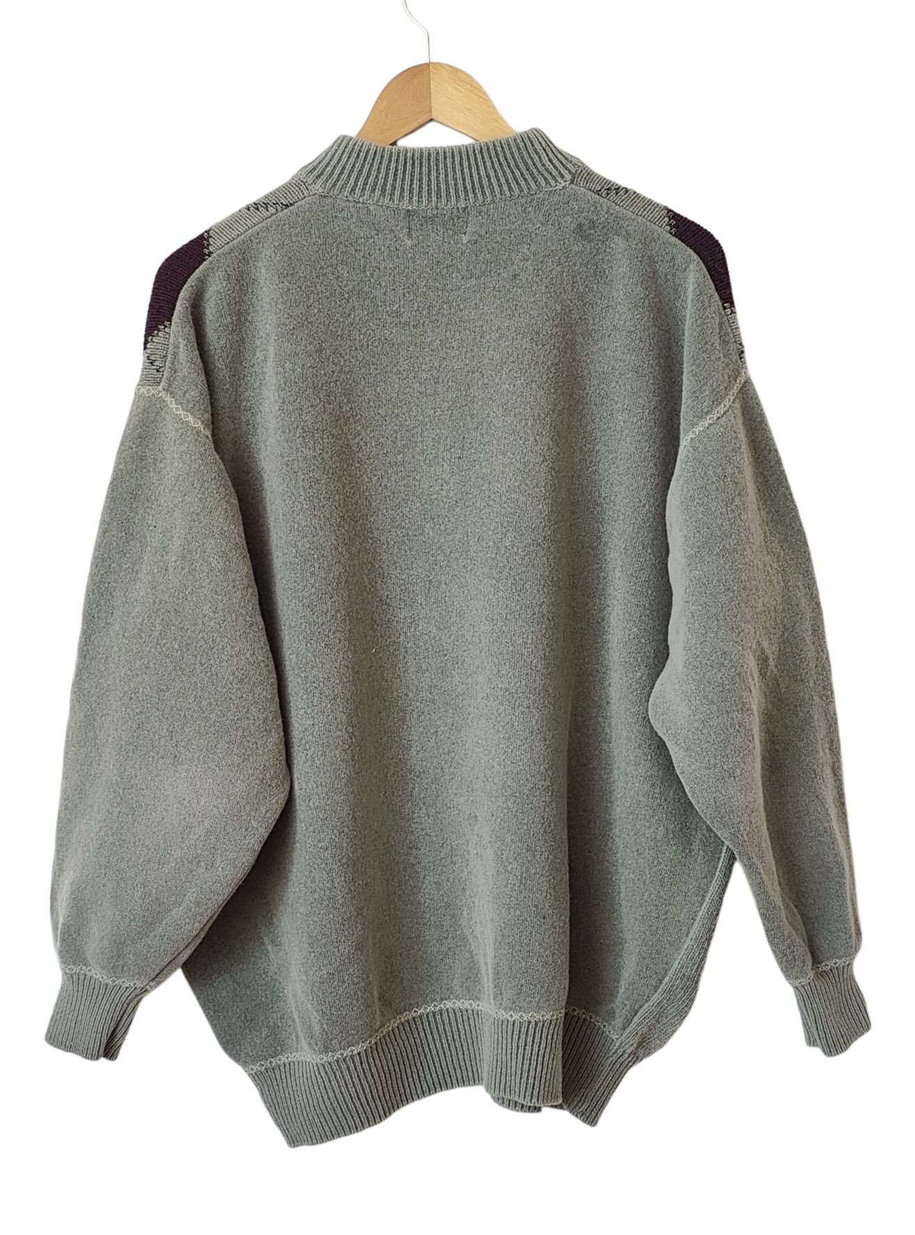 Hugo Boss × Vintage Hugo Boss Vintage 80s VTG Embroidered Wool Sweater Size US XL / EU 56 / 4 - 5 Thumbnail