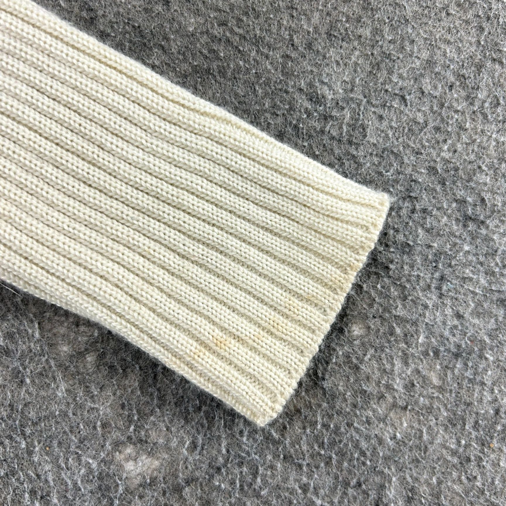 Vintage VINTAGE Frost Jacket Womens M White Wool Ribbed Knit Real Rabbit Fur Sweater Y2K Size M / US 6-8 / IT 42-44 - 6 Thumbnail