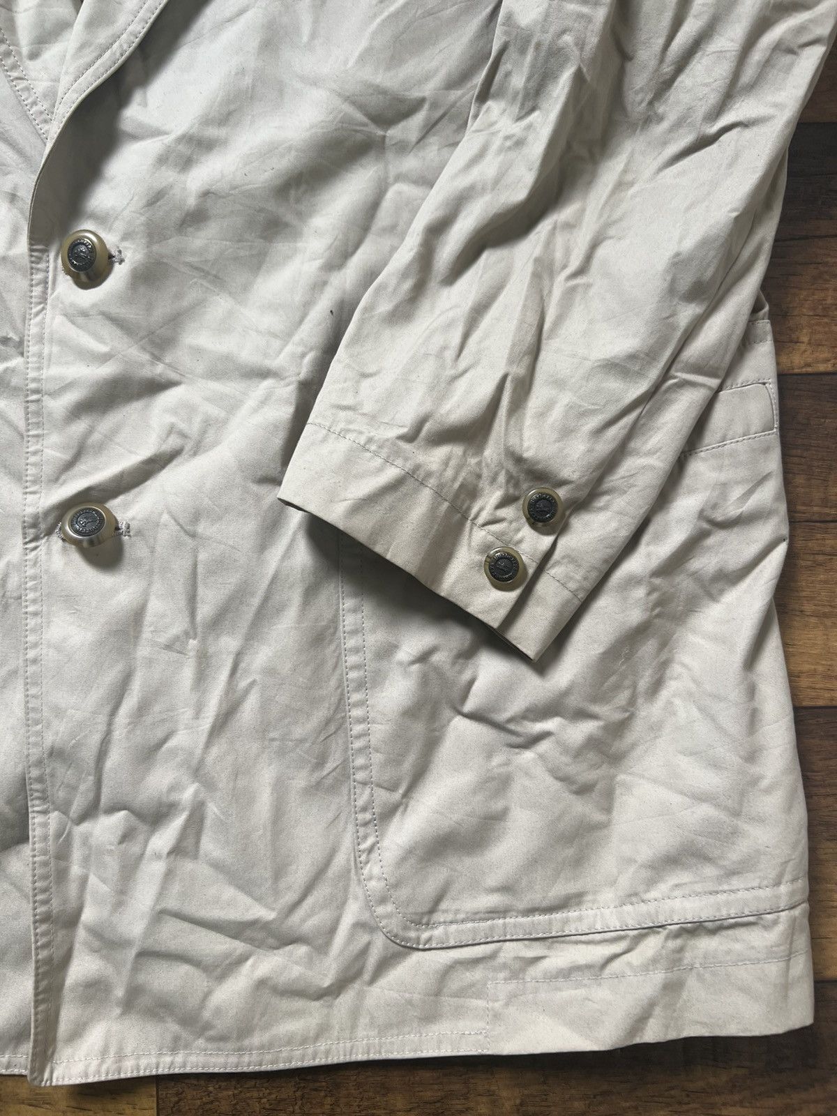 Burberry Vintage Burberry's Cotton Twill Blazer Jacket Beigepit 22.5’ Size US M / EU 48-50 / 2 - 9 Thumbnail