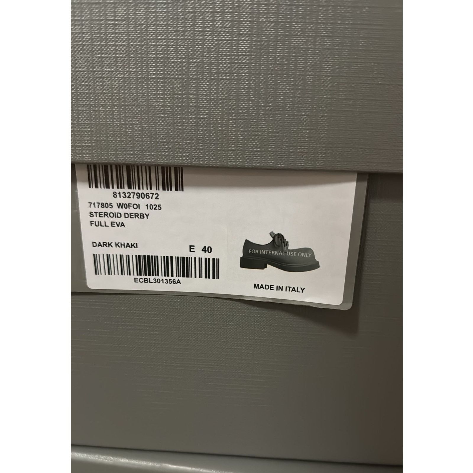 Balenciaga o1rshd1 Full Eva Steroid Derby in Dark Khaki Size US 7 / EU 40 - 19 Thumbnail