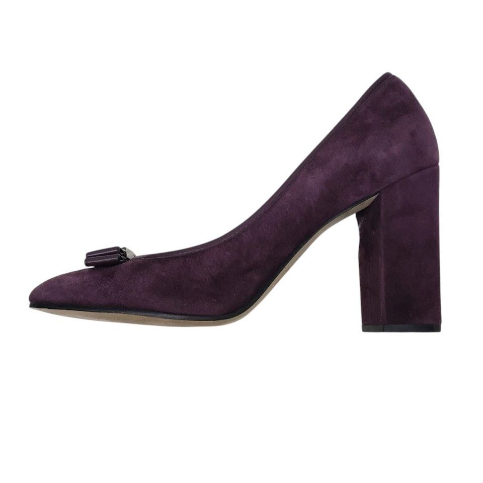 Michael Kors MICHAEL KORS Caroline Bow Pump 9 M Suede Leather Block Heel Size US 9 / IT 39 - 6 Thumbnail