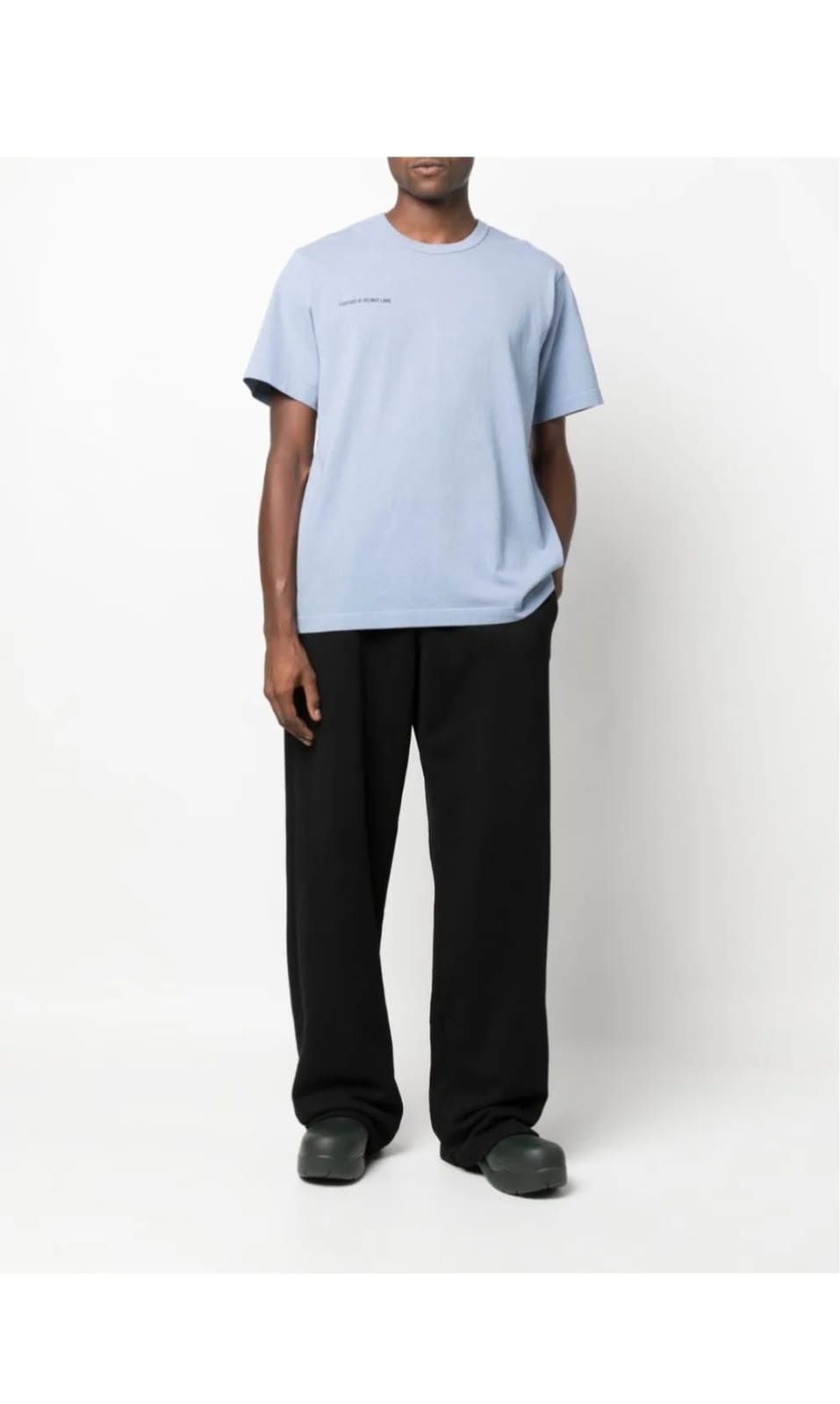 o1tko10825 Back-Printed T-Shirt in Light Blue