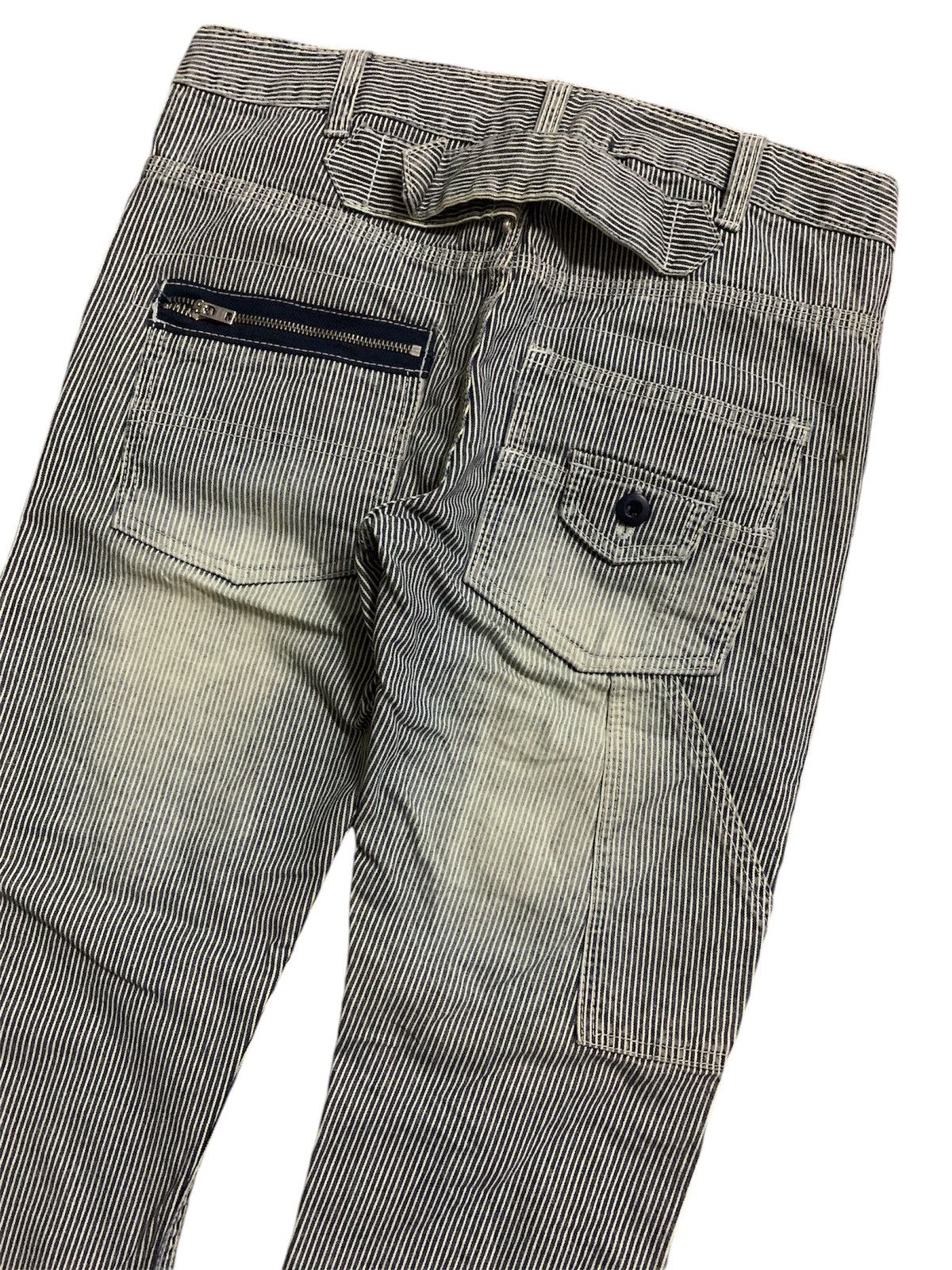 Oshkosh Vintage Carpenter Osh Kosh Classic Stripe Pant Size 32" / US 10 / IT 46 - 2 Thumbnail