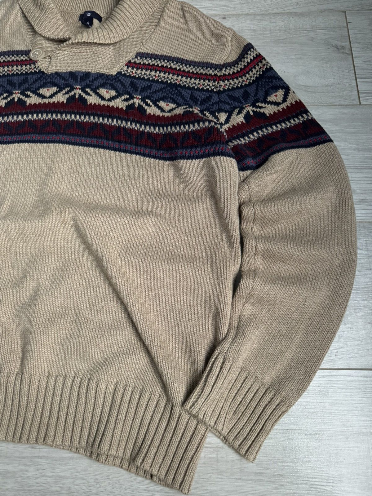 Gap × Vintage Vintage Gap Knit Sweater Aztec Navajo west Style Size US L / EU 52-54 / 3 - 2 Thumbnail