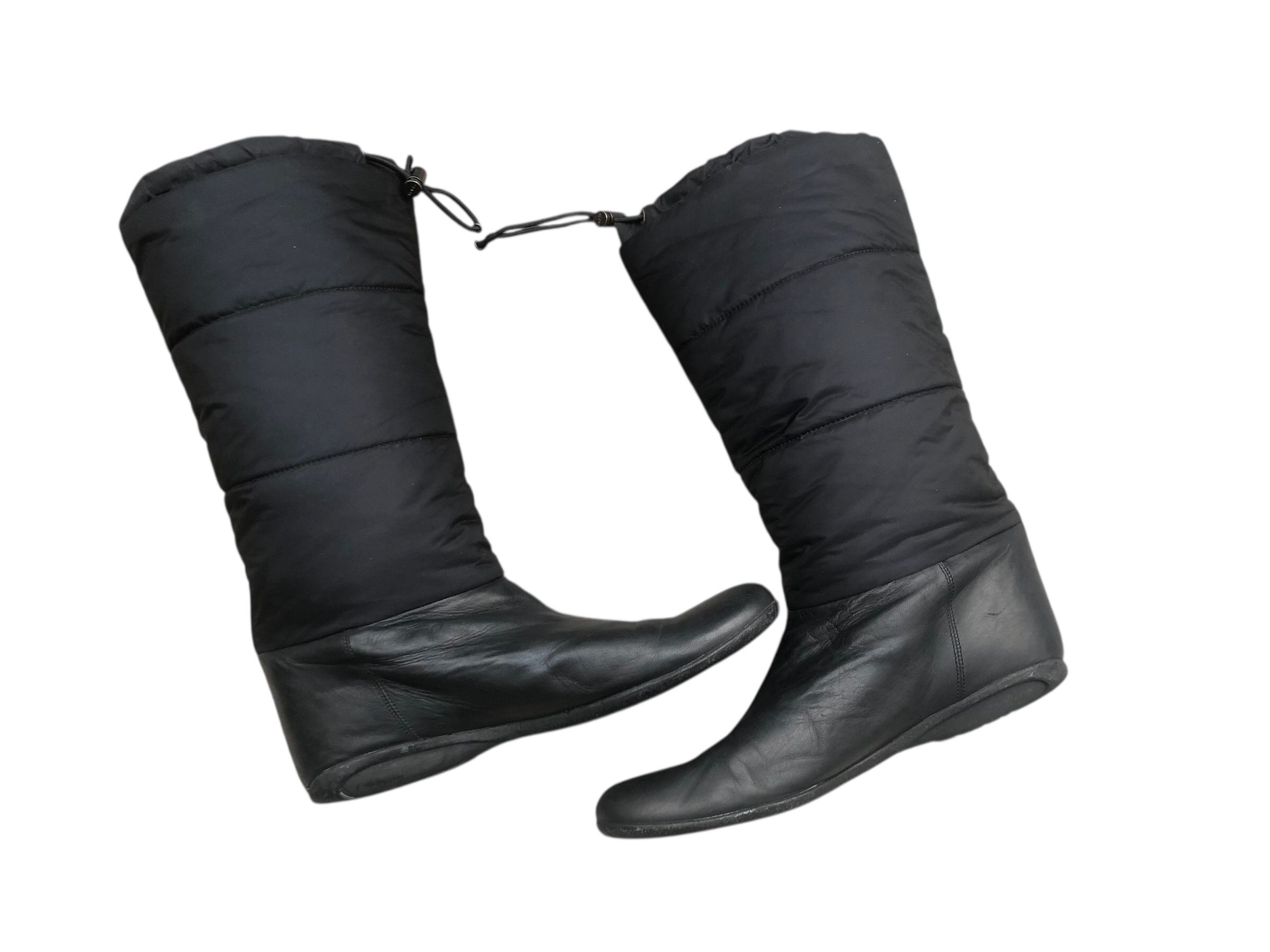 Prada 🔥Vintage PRADA Sport Knee-High Leather Snow Boots Archive Size US 8.5 / IT 38.5 - 3 Thumbnail