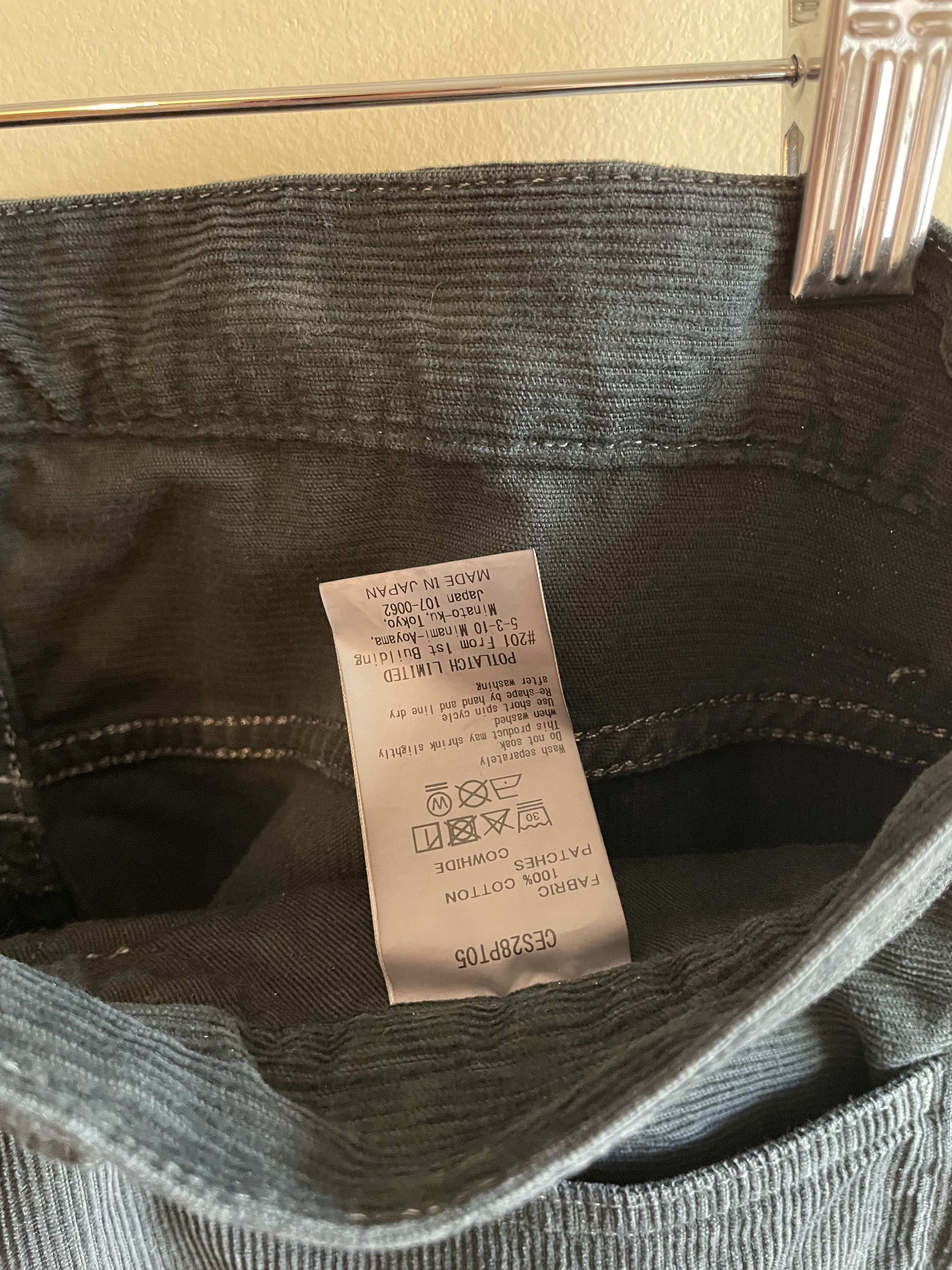 Cav Empt Cav Empt 1992 Colour Cords - Charcoal size L Size US 34 / EU 50 - 6 Thumbnail