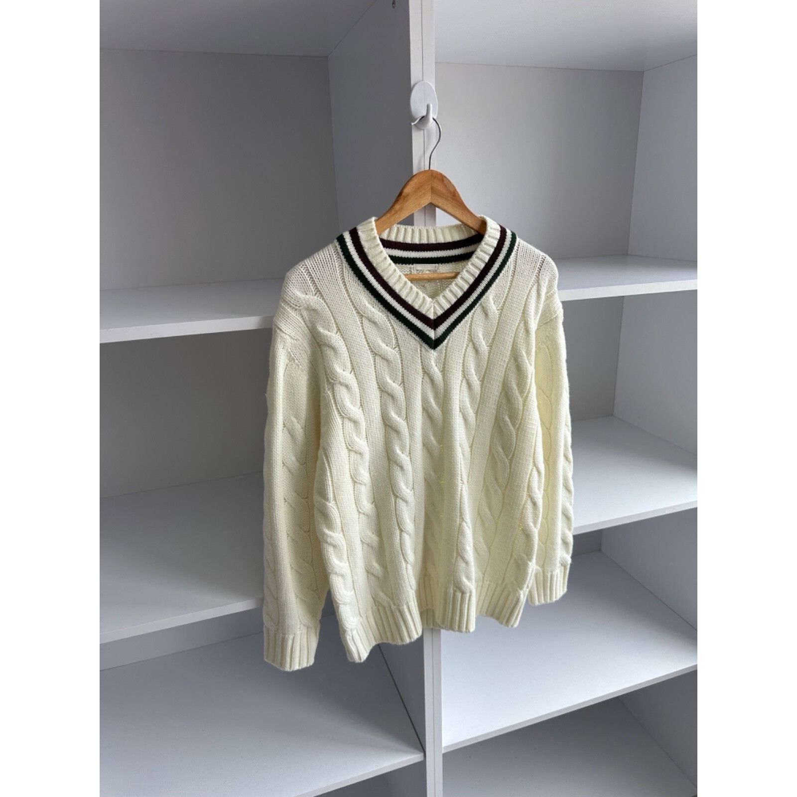 Japanese Brand VTG GU Japanese Heavy Knitted Beige Sweater Size US S / EU 44-46 / 1 - 2 Thumbnail