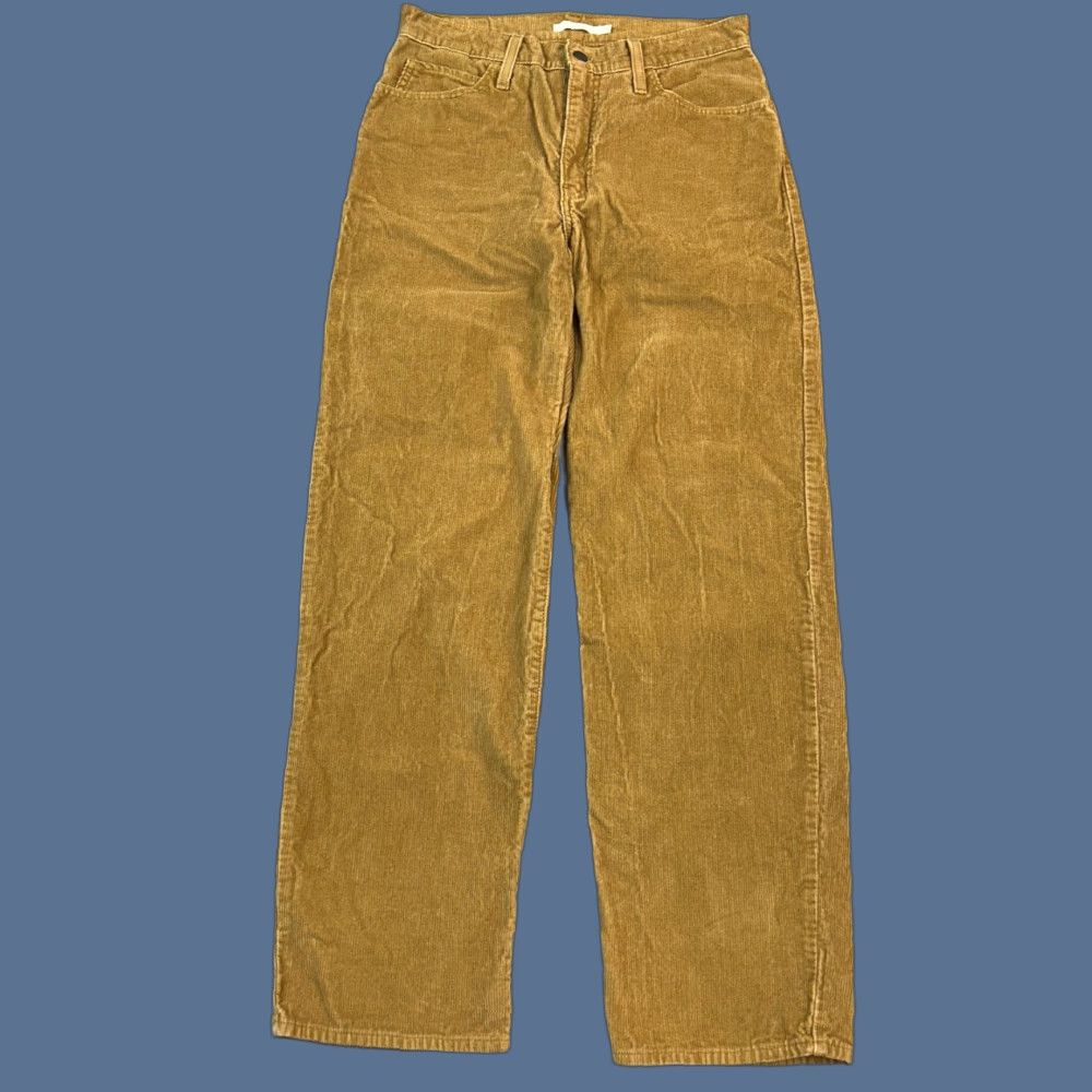 Levi's VINTAGE Levi's Pants Baggy 1990s 90s Corduroy Brown Relaxed Straight Women's 28 30x31 Chino Logo Pockets Retro Casual Workwear Ocean? Size 28" / US 6 / IT 42 - 1 Thumbnail