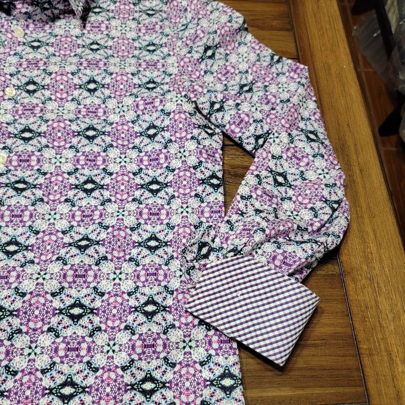 Other John Lennon LS Purple Floral Full Button Shirt - Size Medium Size US M / EU 48-50 / 2 - 3 Thumbnail