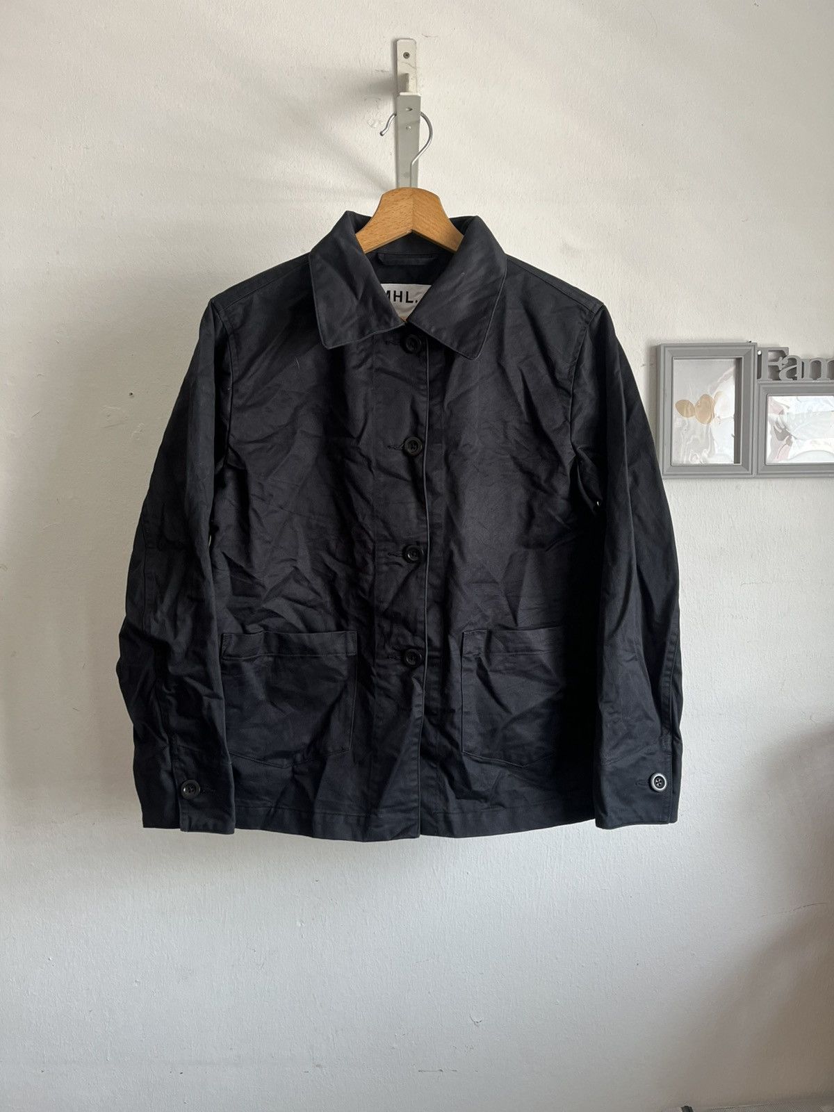 ジャケット・アウター MARGARET HOWELL 17AW Moleskin Coat-Blk/M MARGARET HOWELL COMPACT COTTON MOLESKIN BLOUSON 10BLACK