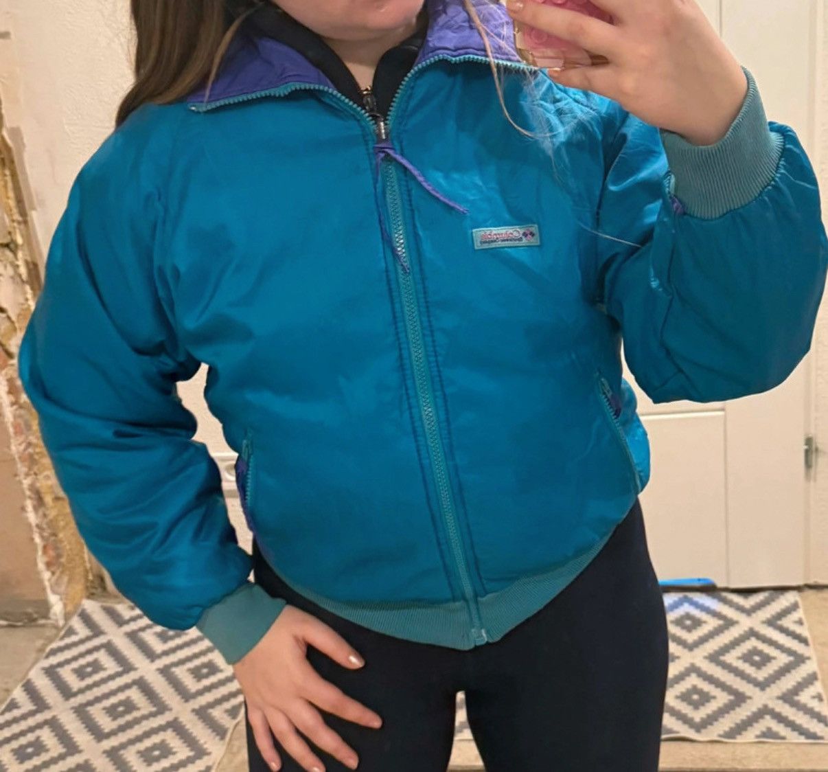 Columbia Vintage Columbia 90s Reversible Bomber Jacket Purple/Teal M Size M / US 6-8 / IT 42-44 - 1 Thumbnail