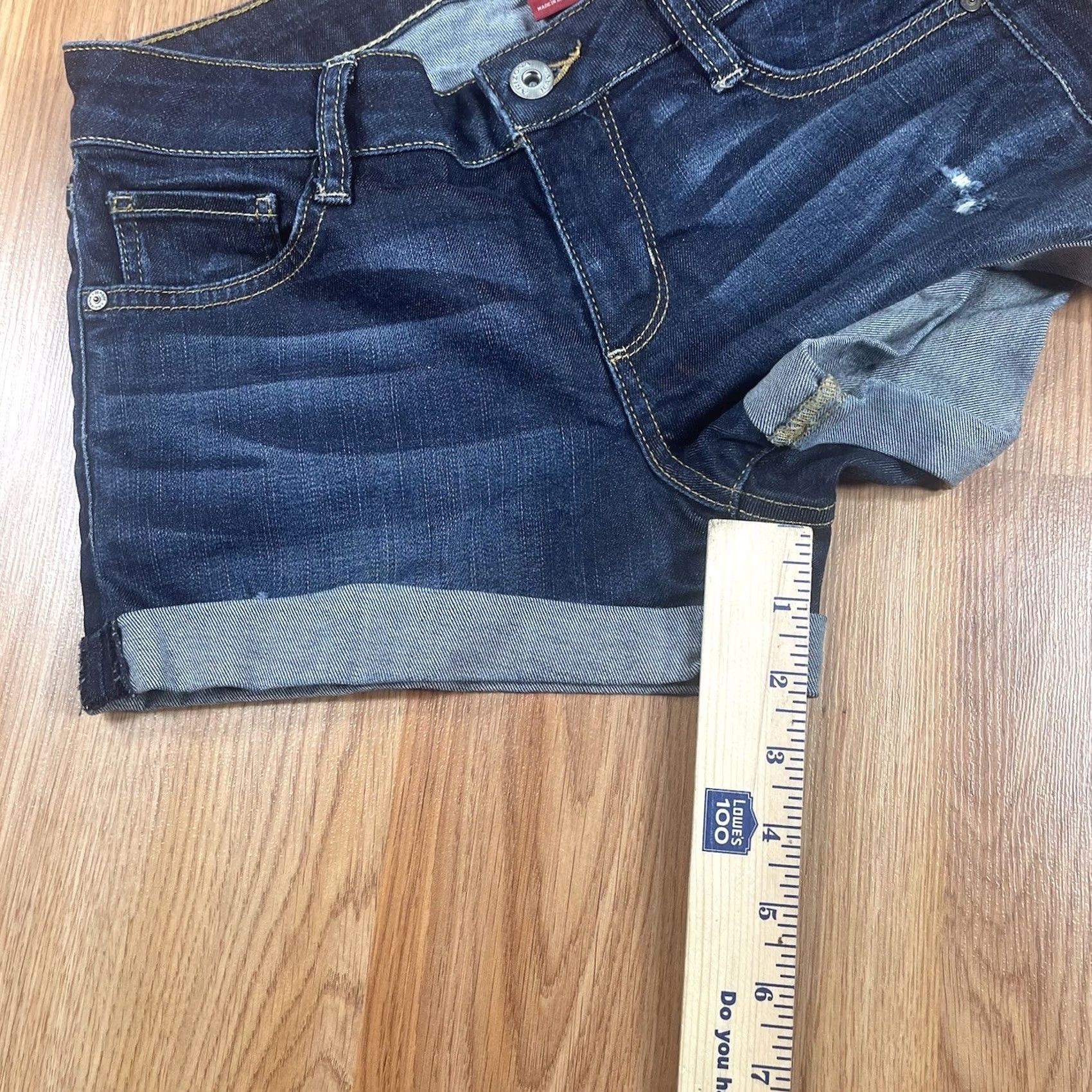 Vintage VINTAGE The Original Arizona Jeans Denim Shorts Womens 5 Stretch Flat Front Blue Jeans Womens Shorts Size 27" / US 4 / IT 40 - 6 Thumbnail